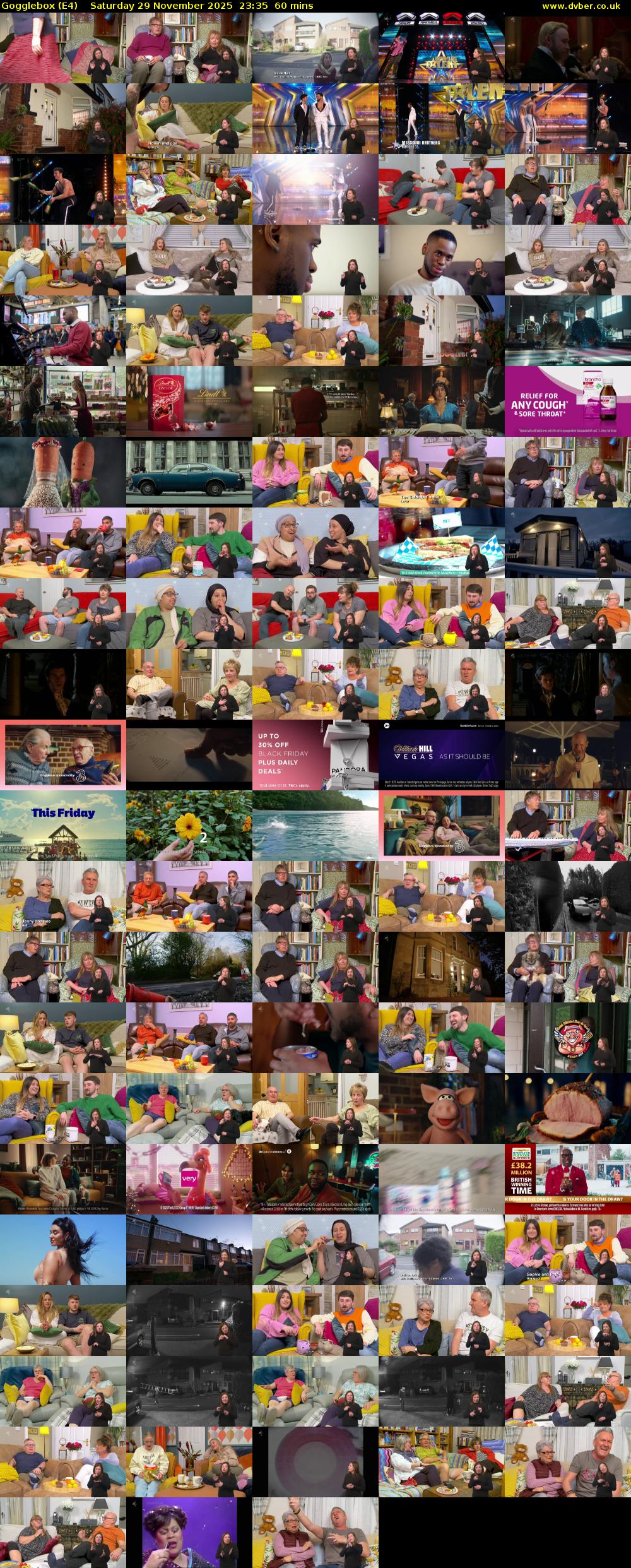 Gogglebox (E4) Saturday 29 November 2025 23:35 - 00:35