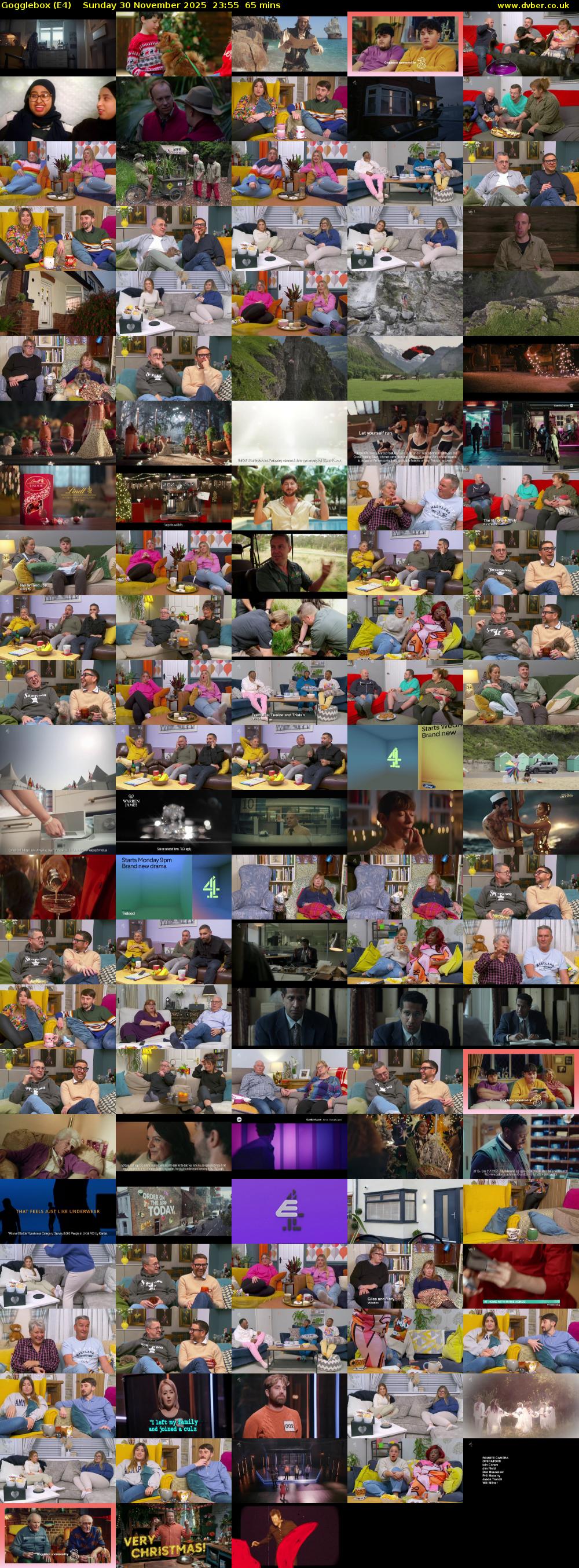 Gogglebox (E4) Sunday 30 November 2025 23:55 - 01:00