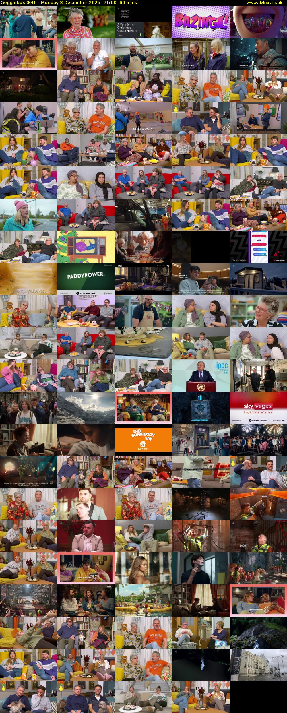 Gogglebox (E4) Monday 8 December 2025 21:00 - 22:00