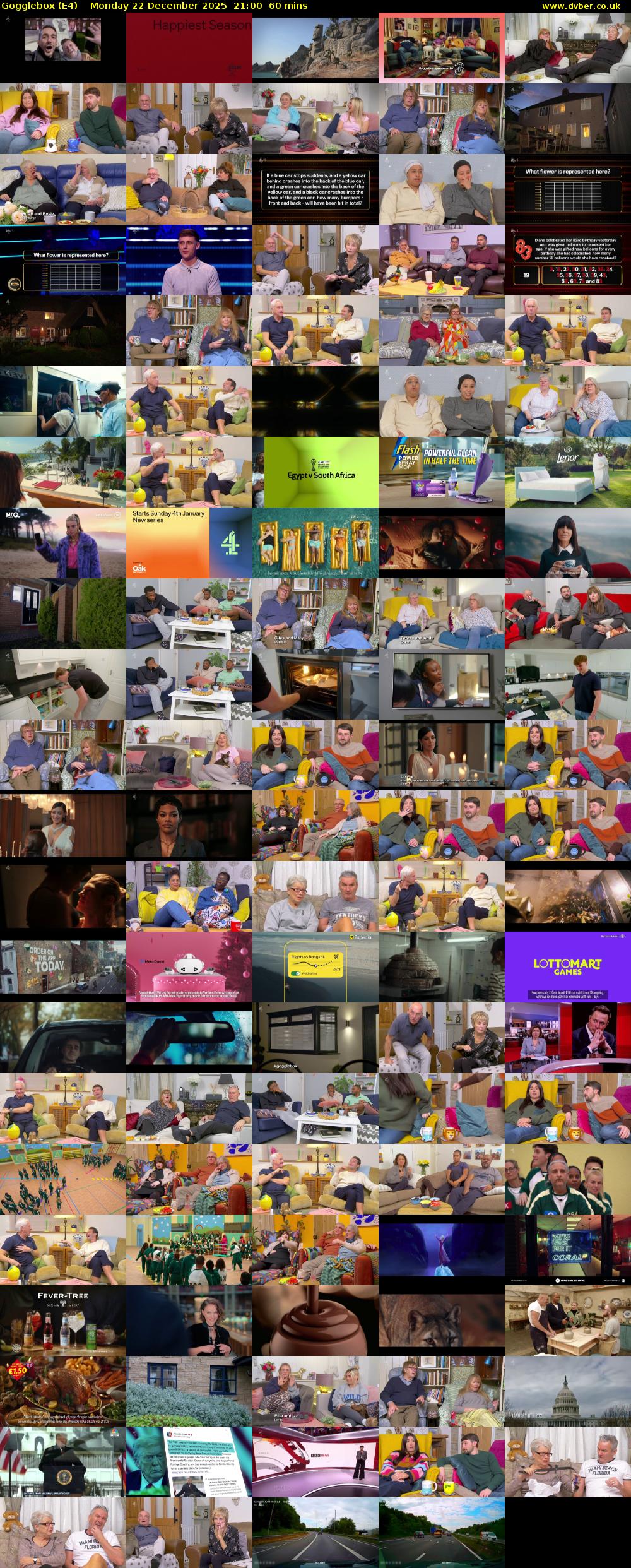Gogglebox (E4) Monday 22 December 2025 21:00 - 22:00
