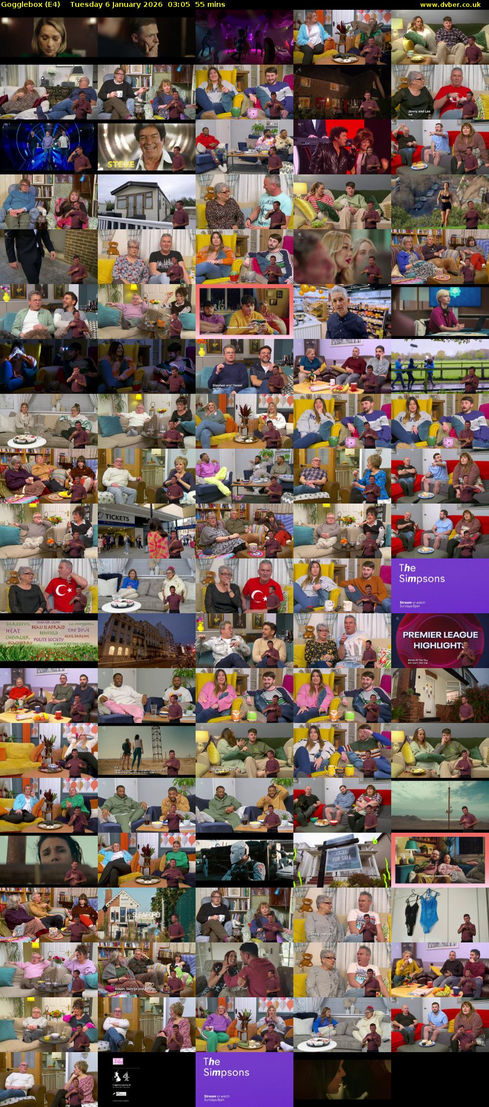 Gogglebox (E4) Tuesday 6 January 2026 03:05 - 04:00