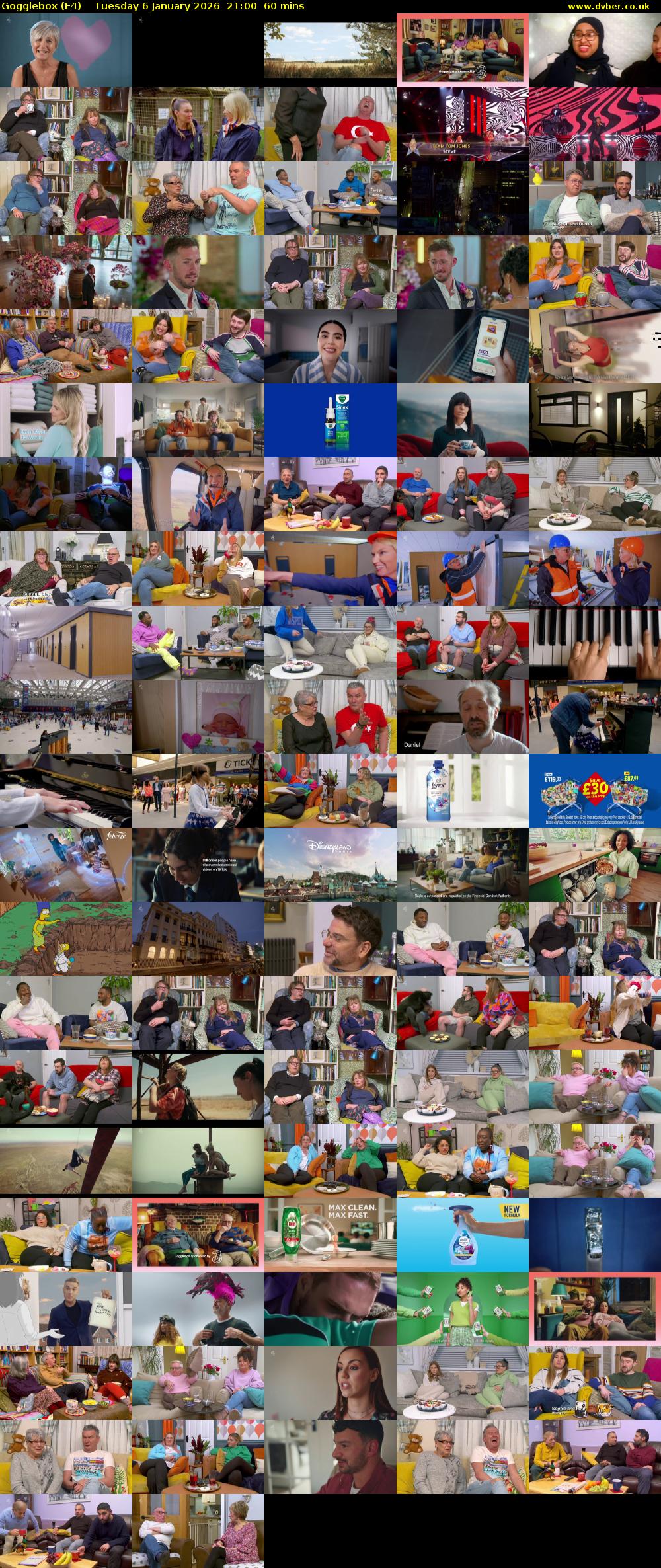 Gogglebox (E4) Tuesday 6 January 2026 21:00 - 22:00