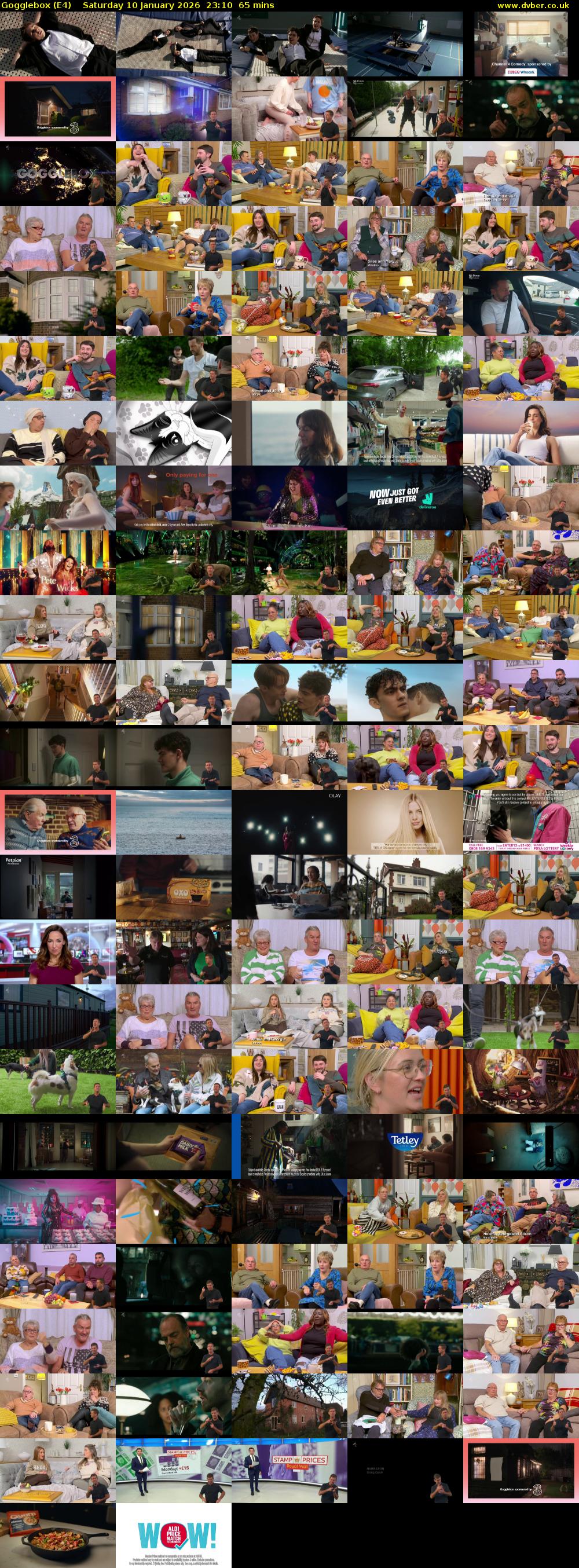 Gogglebox (E4) Saturday 10 January 2026 23:10 - 00:15