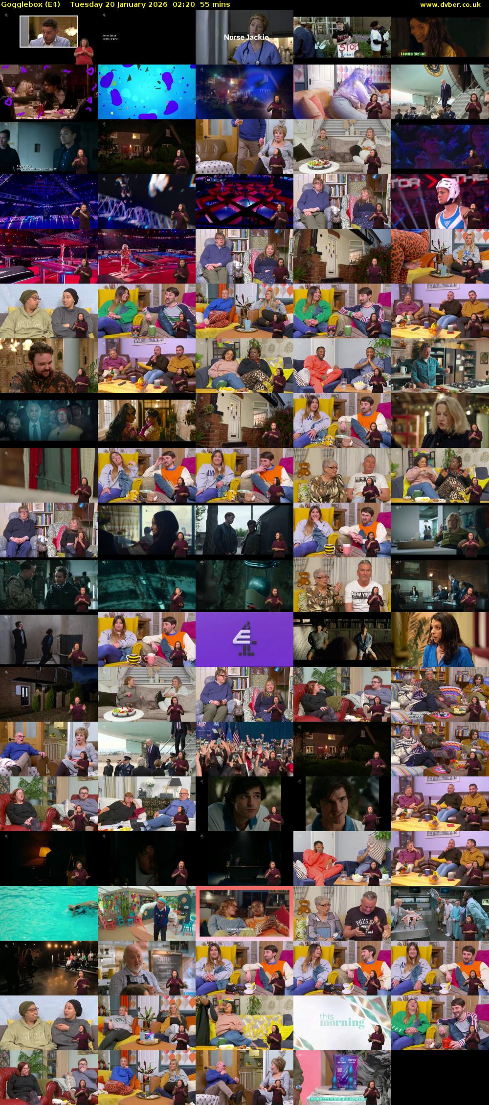 Gogglebox (E4) Tuesday 20 January 2026 02:20 - 03:15