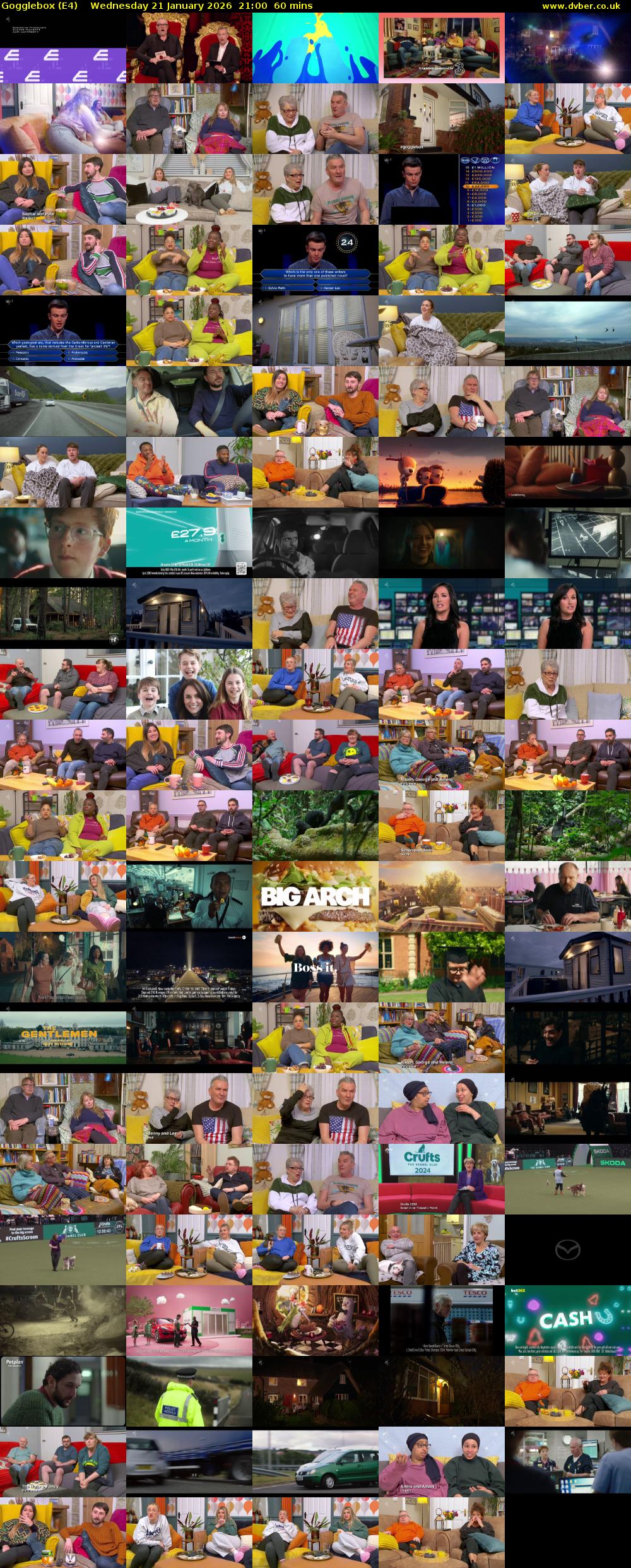 Gogglebox (E4) Wednesday 21 January 2026 21:00 - 22:00