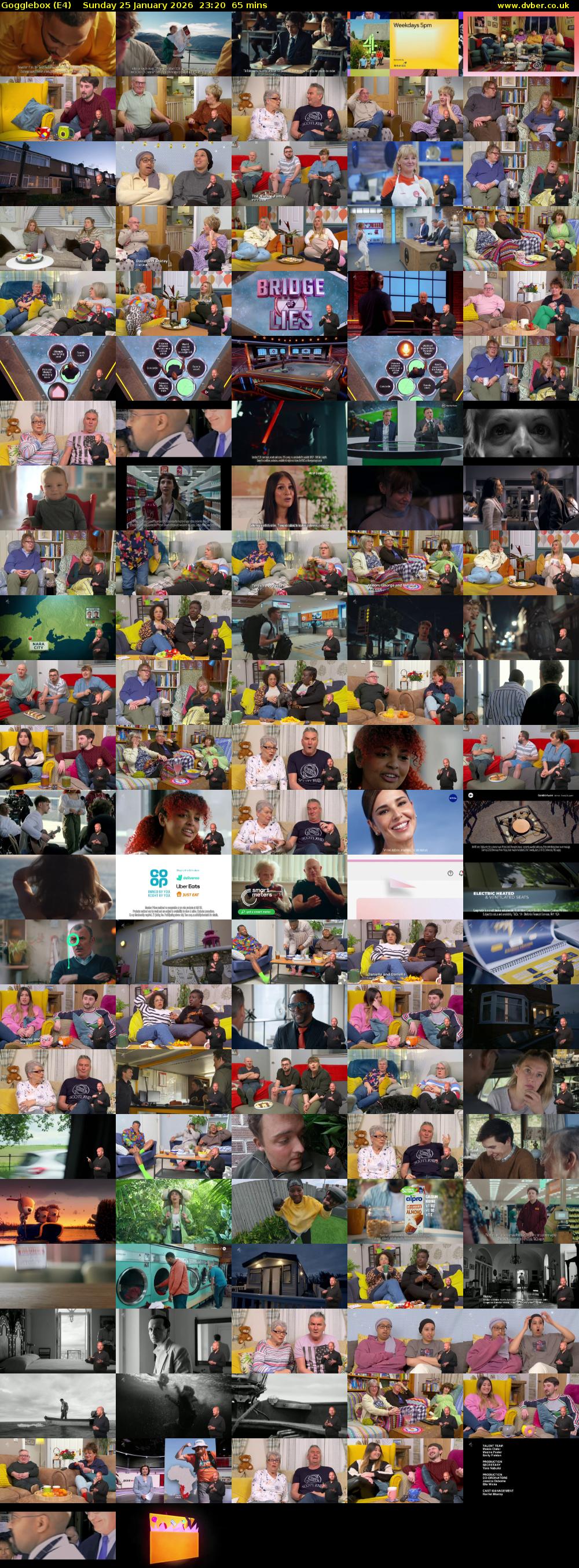 Gogglebox (E4) Sunday 25 January 2026 23:20 - 00:25