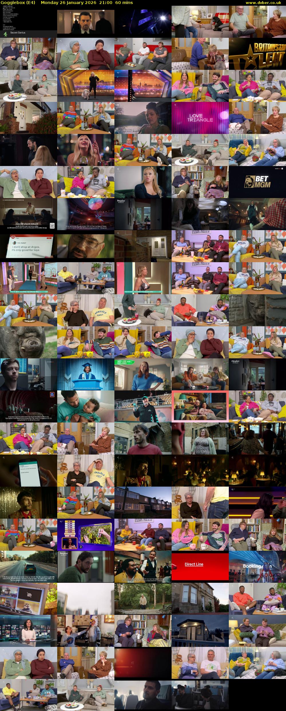 Gogglebox (E4) Monday 26 January 2026 21:00 - 22:00