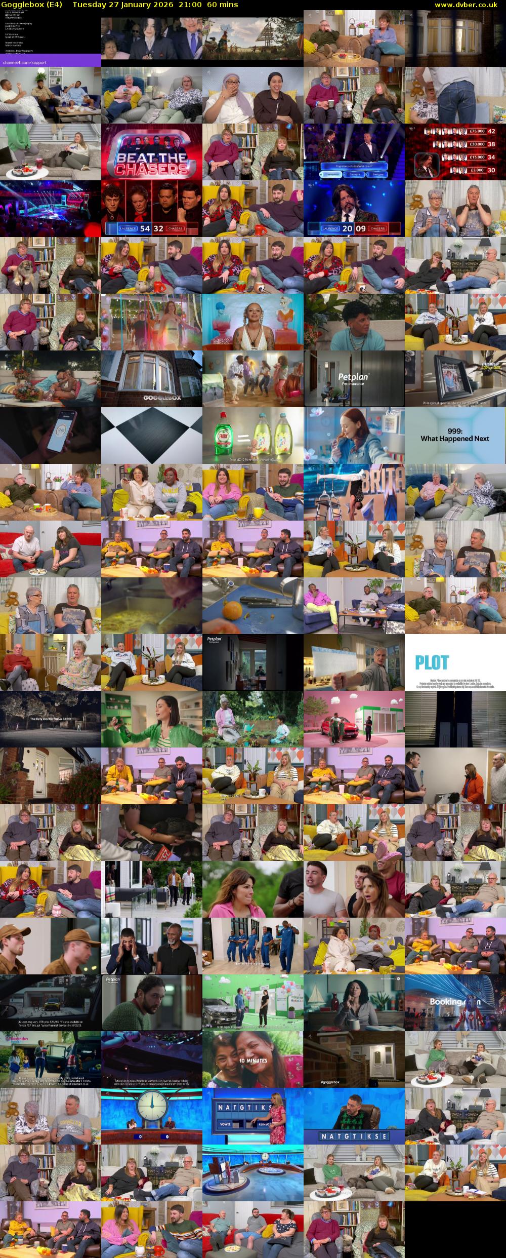 Gogglebox (E4) Tuesday 27 January 2026 21:00 - 22:00