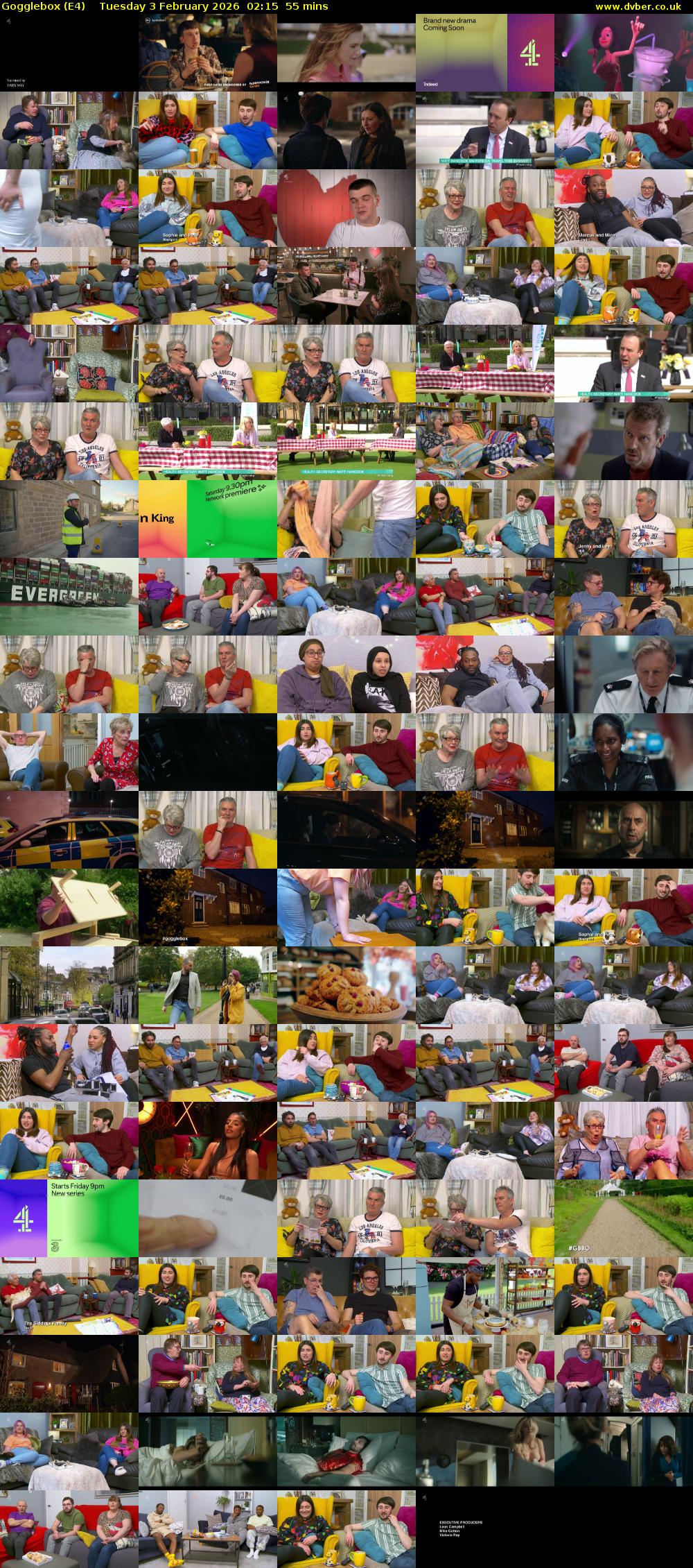 Gogglebox (E4) Tuesday 3 February 2026 02:15 - 03:10