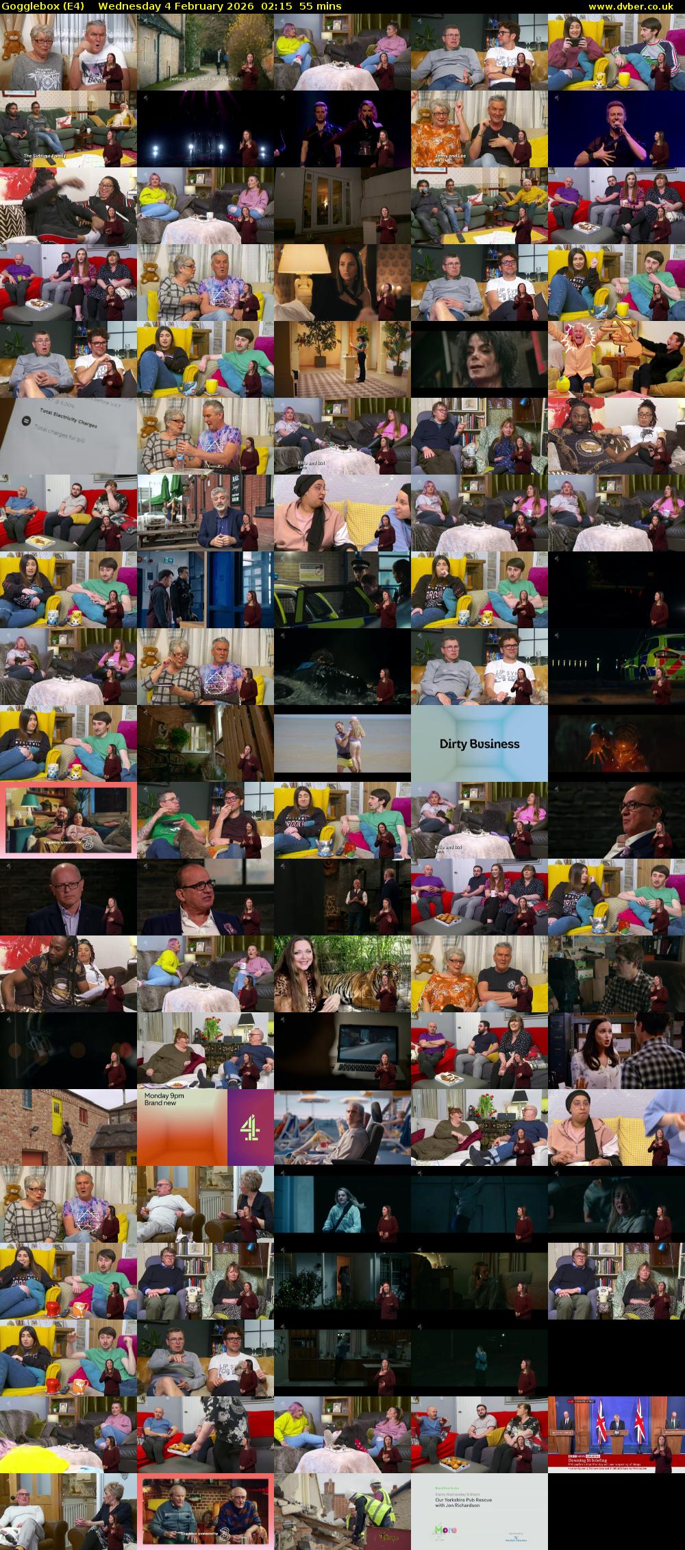 Gogglebox (E4) Wednesday 4 February 2026 02:15 - 03:10