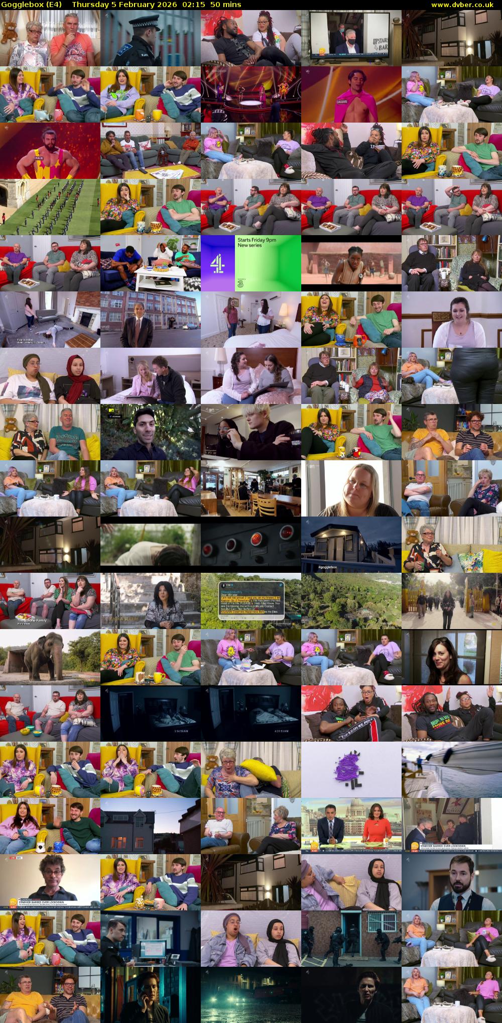 Gogglebox (E4) Thursday 5 February 2026 02:15 - 03:05