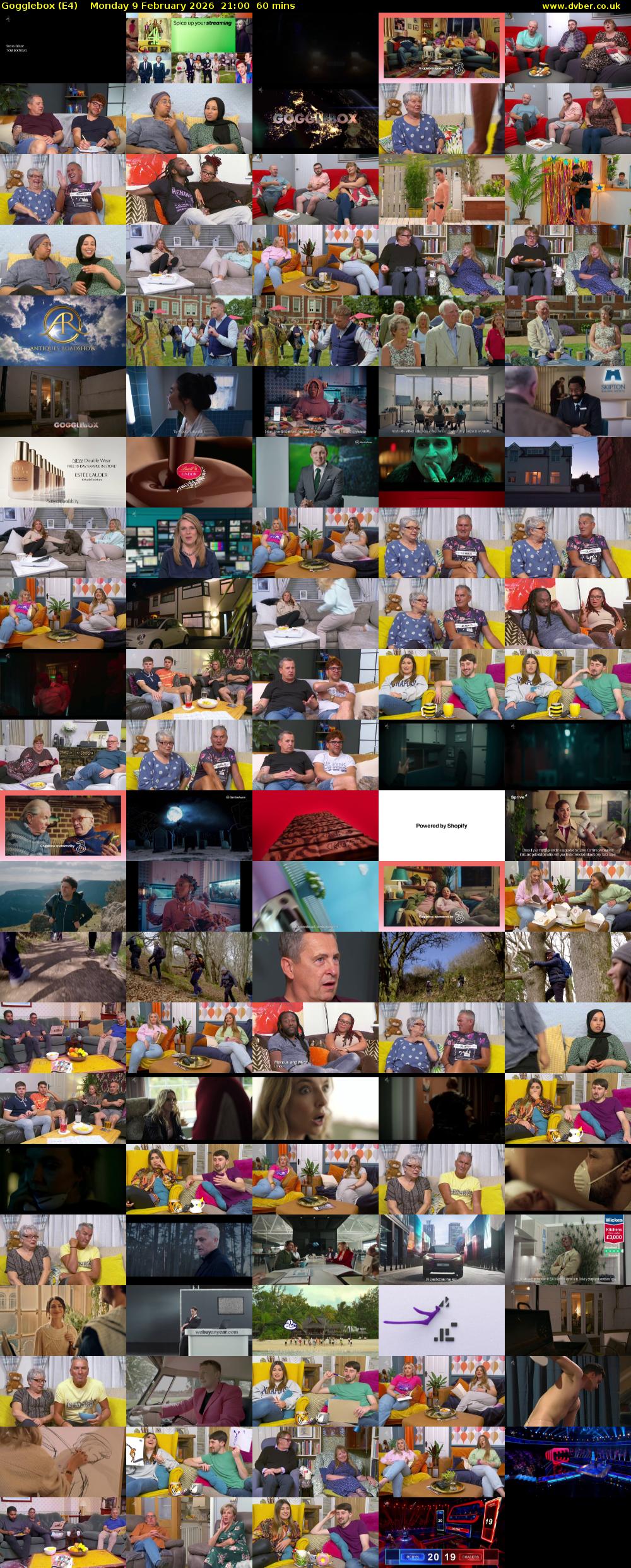 Gogglebox (E4) Monday 9 February 2026 21:00 - 22:00