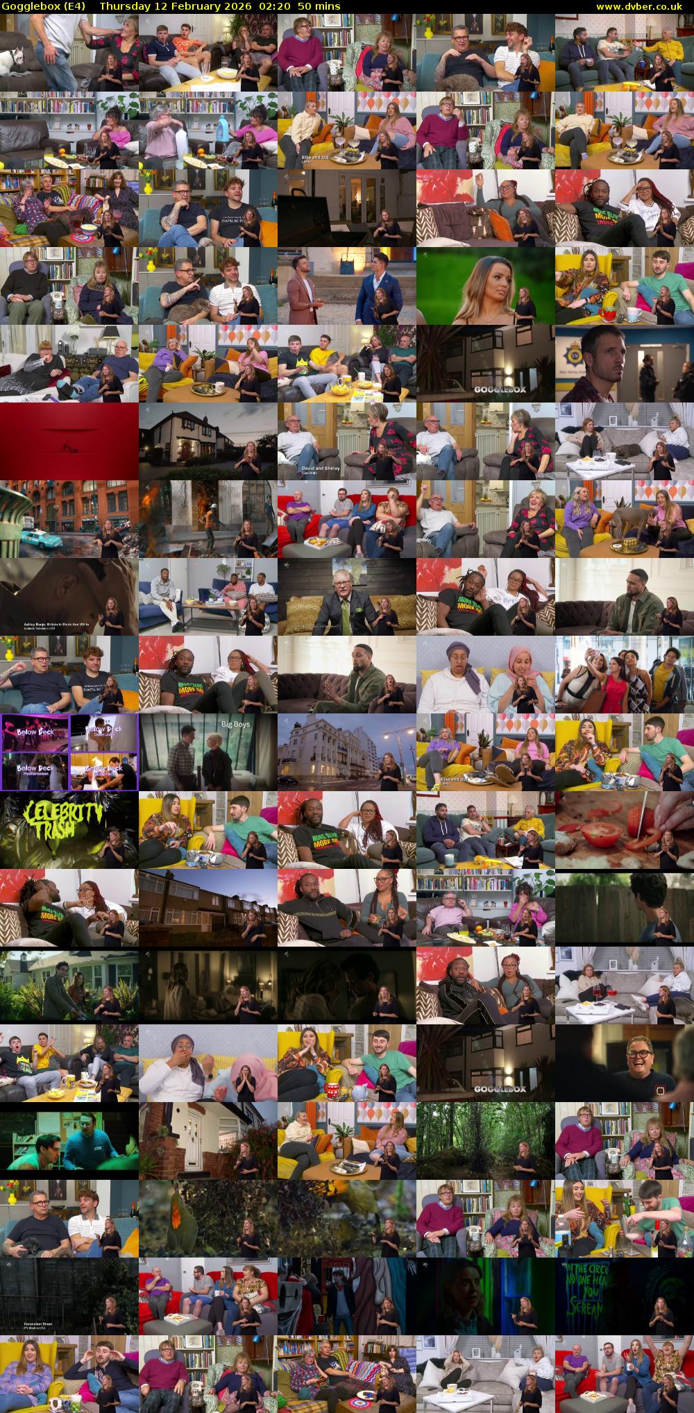 Gogglebox (E4) Thursday 12 February 2026 02:20 - 03:10