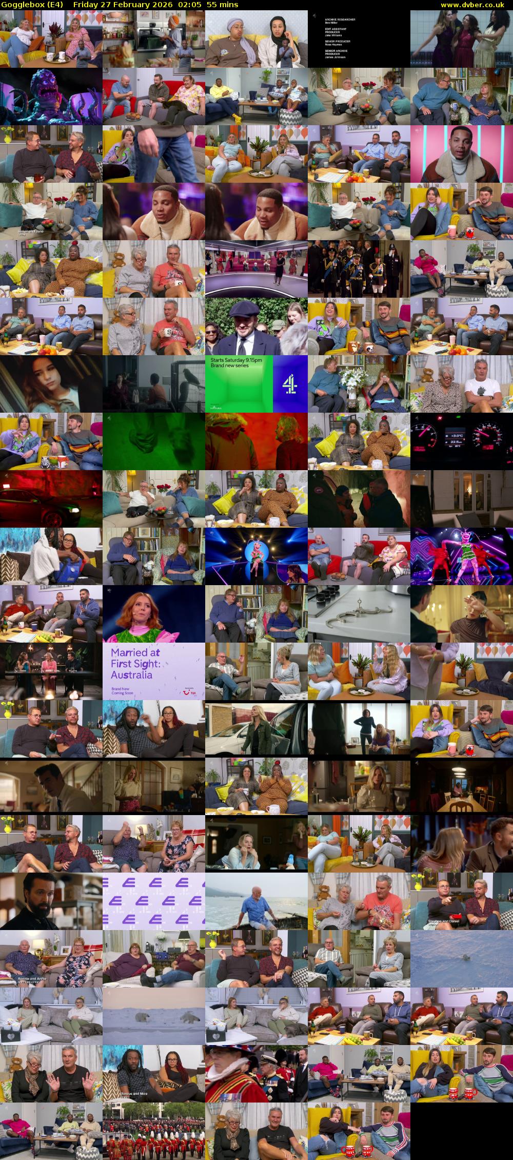 Gogglebox (E4) Friday 27 February 2026 02:05 - 03:00