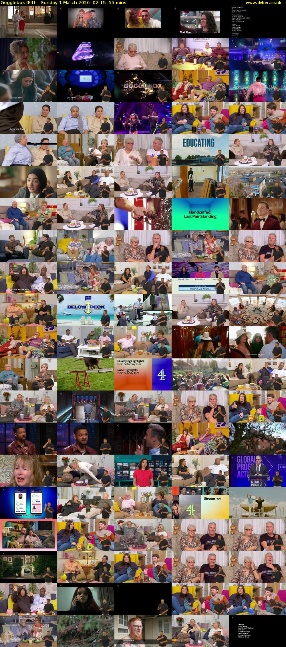 Gogglebox (E4) Sunday 1 March 2026 02:15 - 03:10