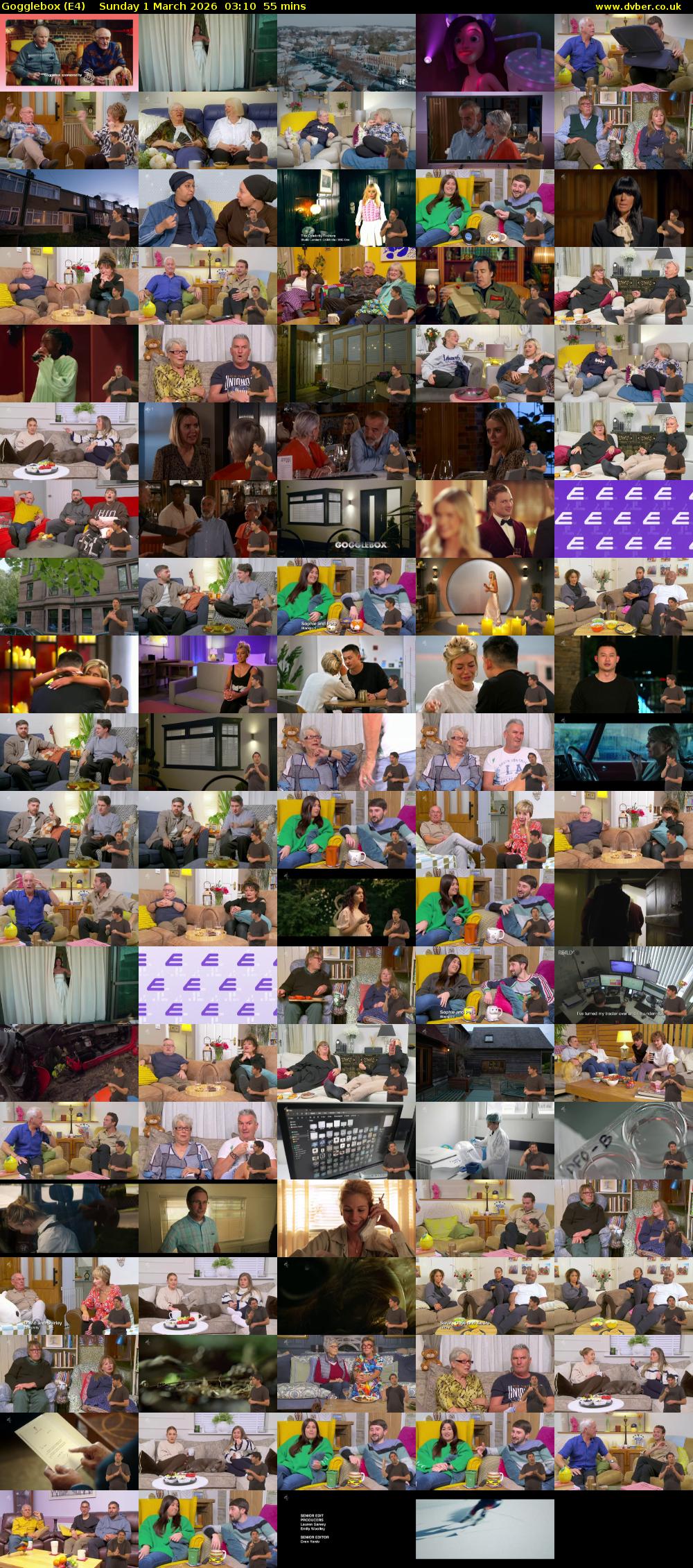 Gogglebox (E4) Sunday 1 March 2026 03:10 - 04:05