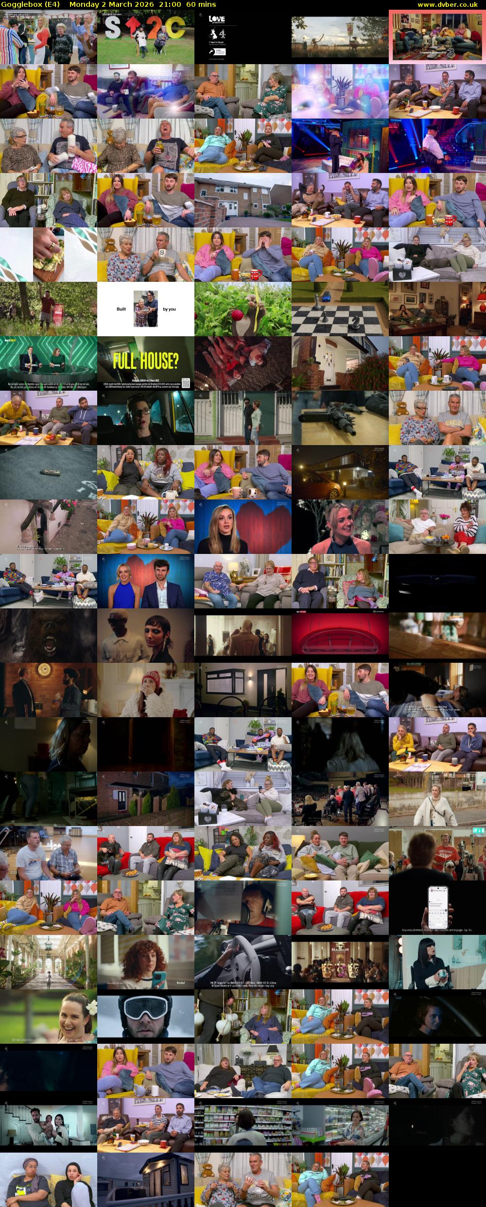 Gogglebox (E4) Monday 2 March 2026 21:00 - 22:00