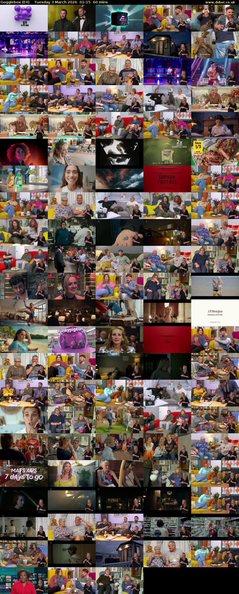 Gogglebox (E4) Tuesday 3 March 2026 01:15 - 02:15