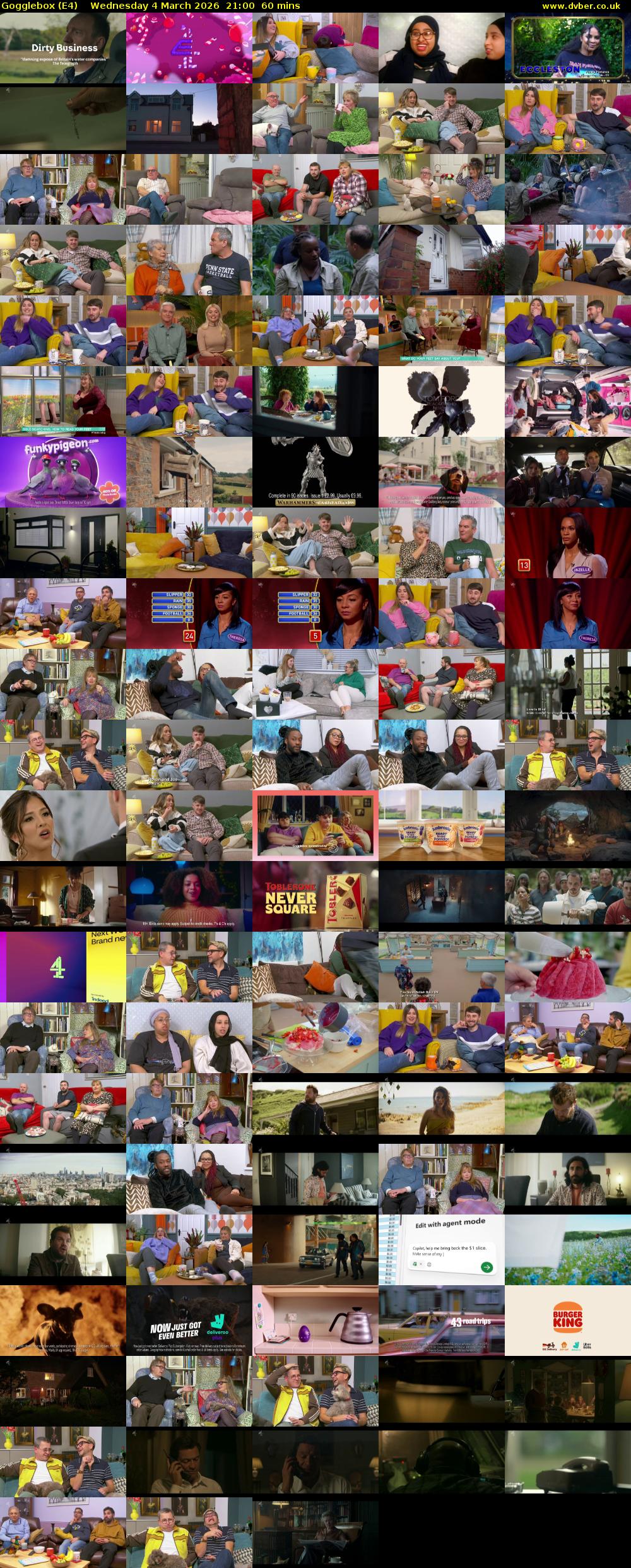 Gogglebox (E4) Wednesday 4 March 2026 21:00 - 22:00