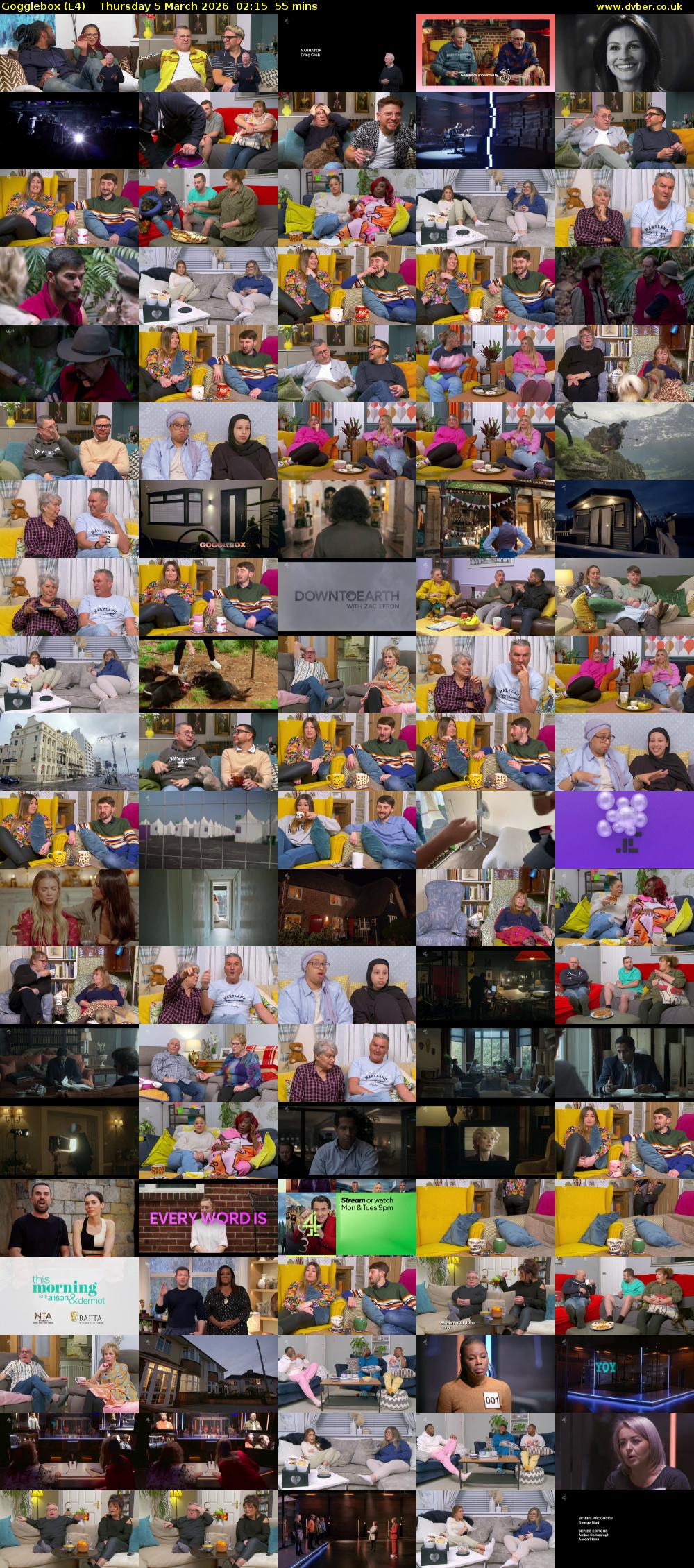 Gogglebox (E4) Thursday 5 March 2026 02:15 - 03:10