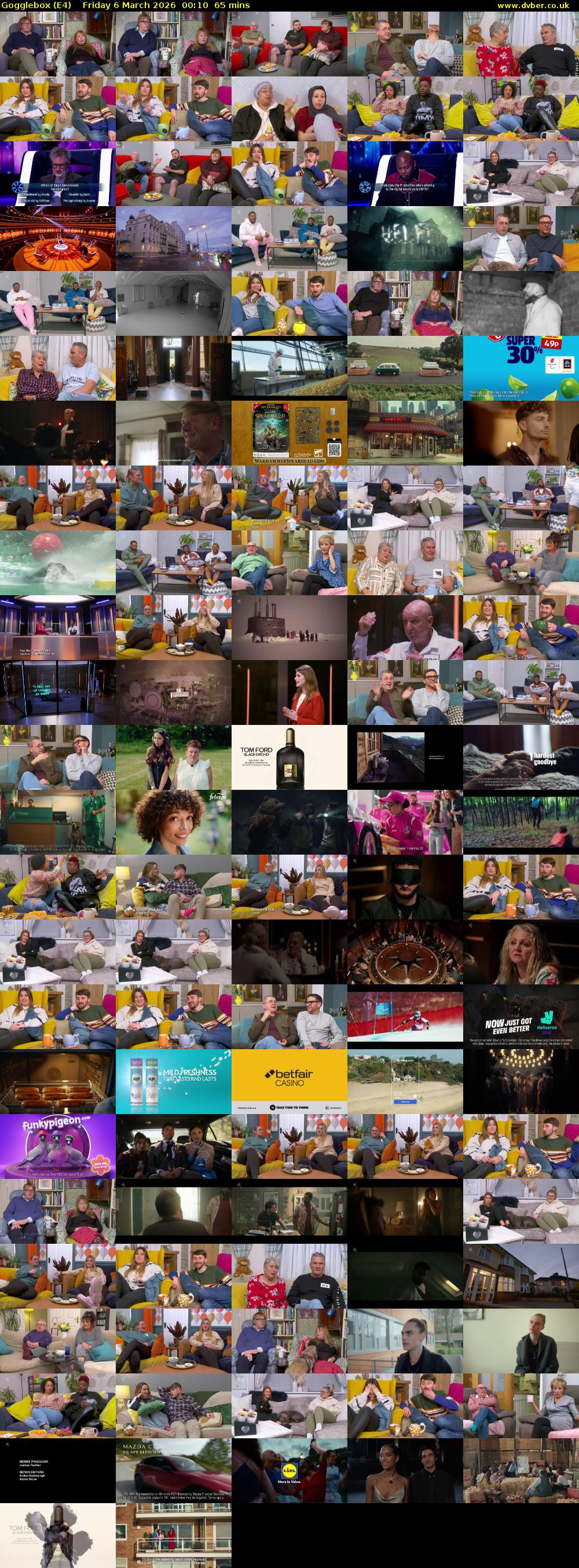 Gogglebox (E4) Friday 6 March 2026 00:10 - 01:15