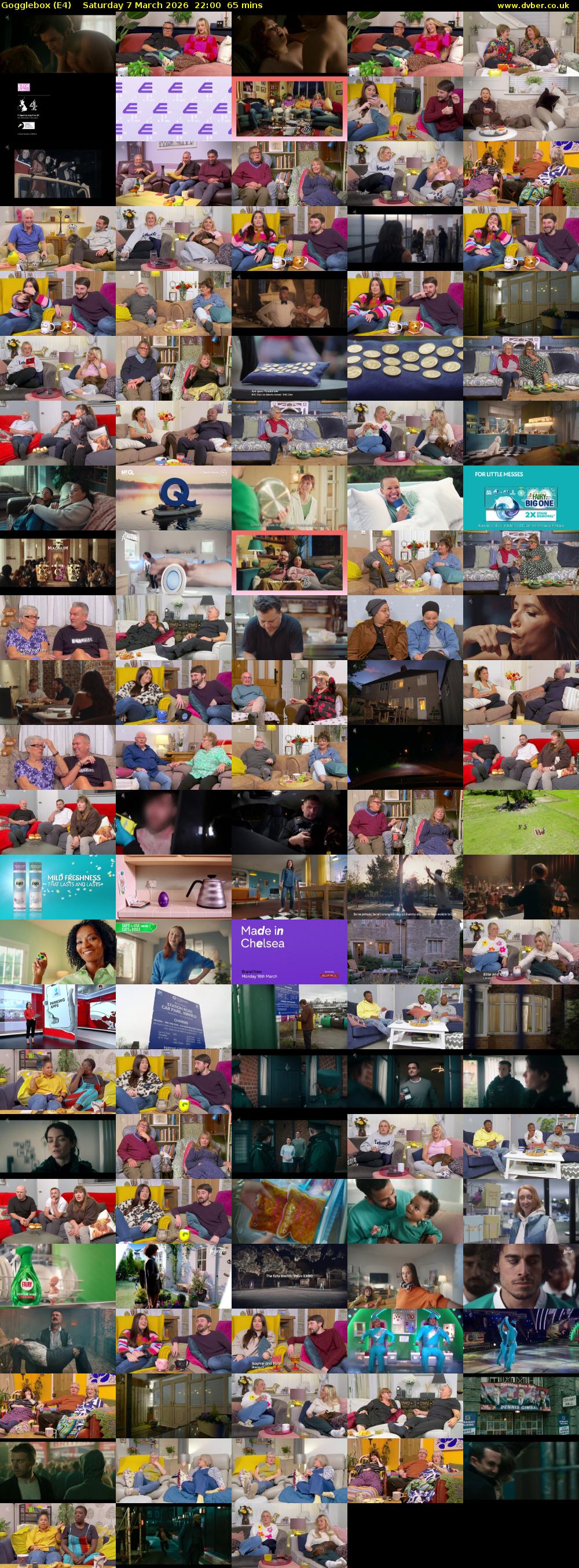 Gogglebox (E4) Saturday 7 March 2026 22:00 - 23:05