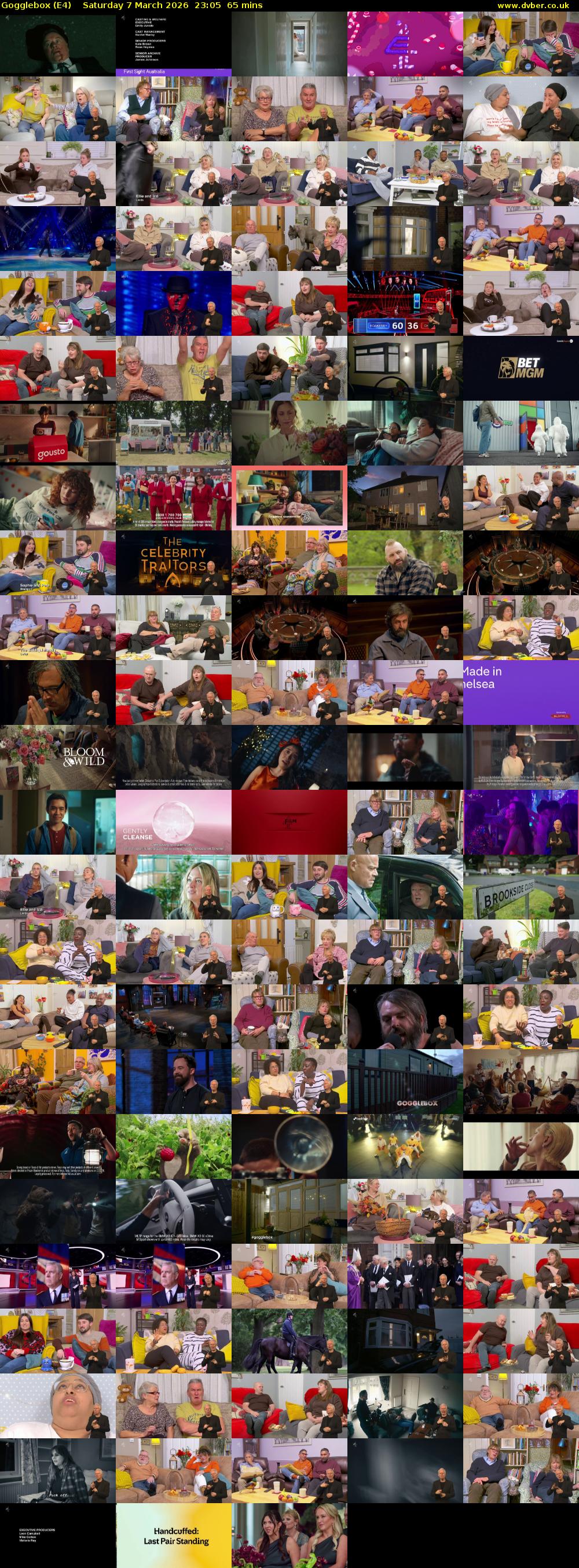 Gogglebox (E4) Saturday 7 March 2026 23:05 - 00:10