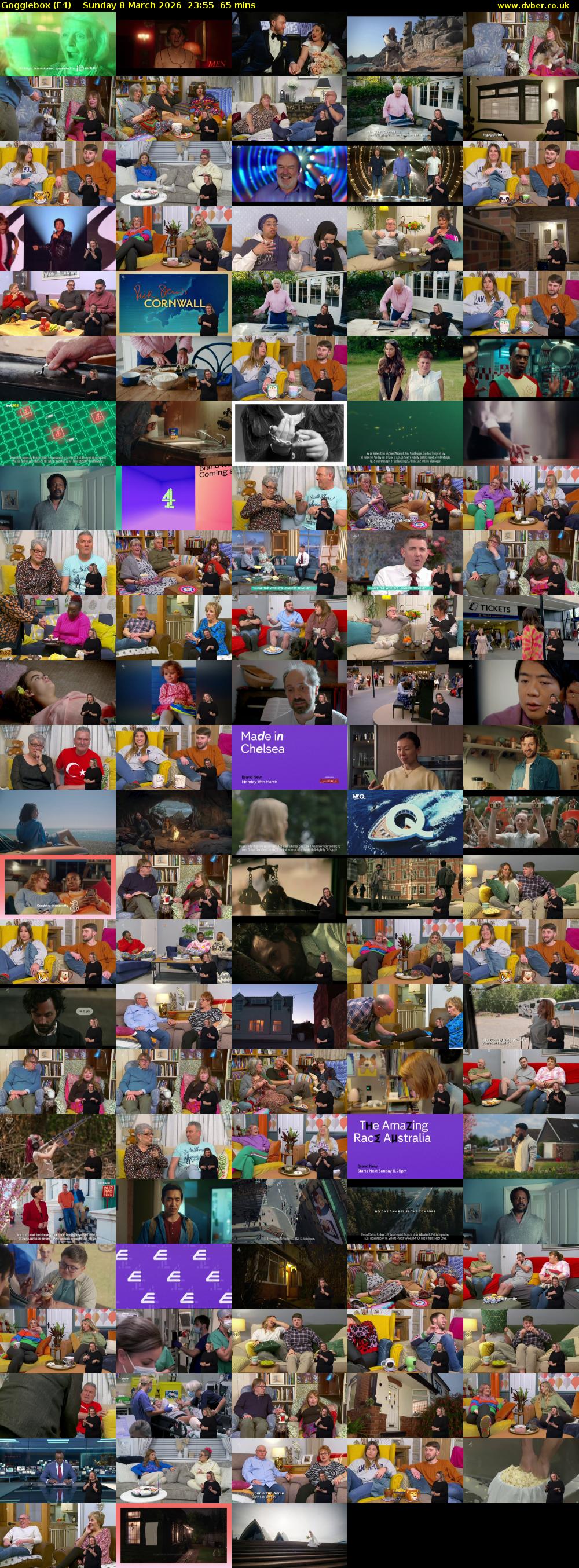 Gogglebox (E4) Sunday 8 March 2026 23:55 - 01:00