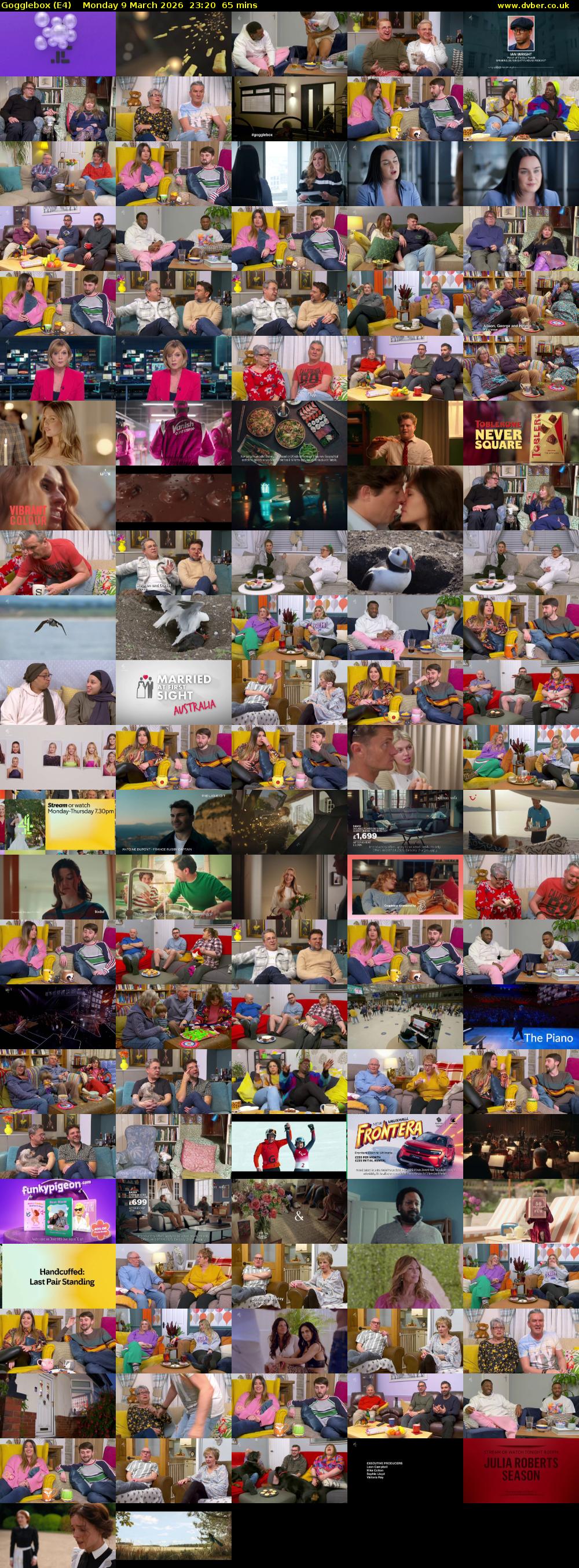 Gogglebox (E4) Monday 9 March 2026 23:20 - 00:25