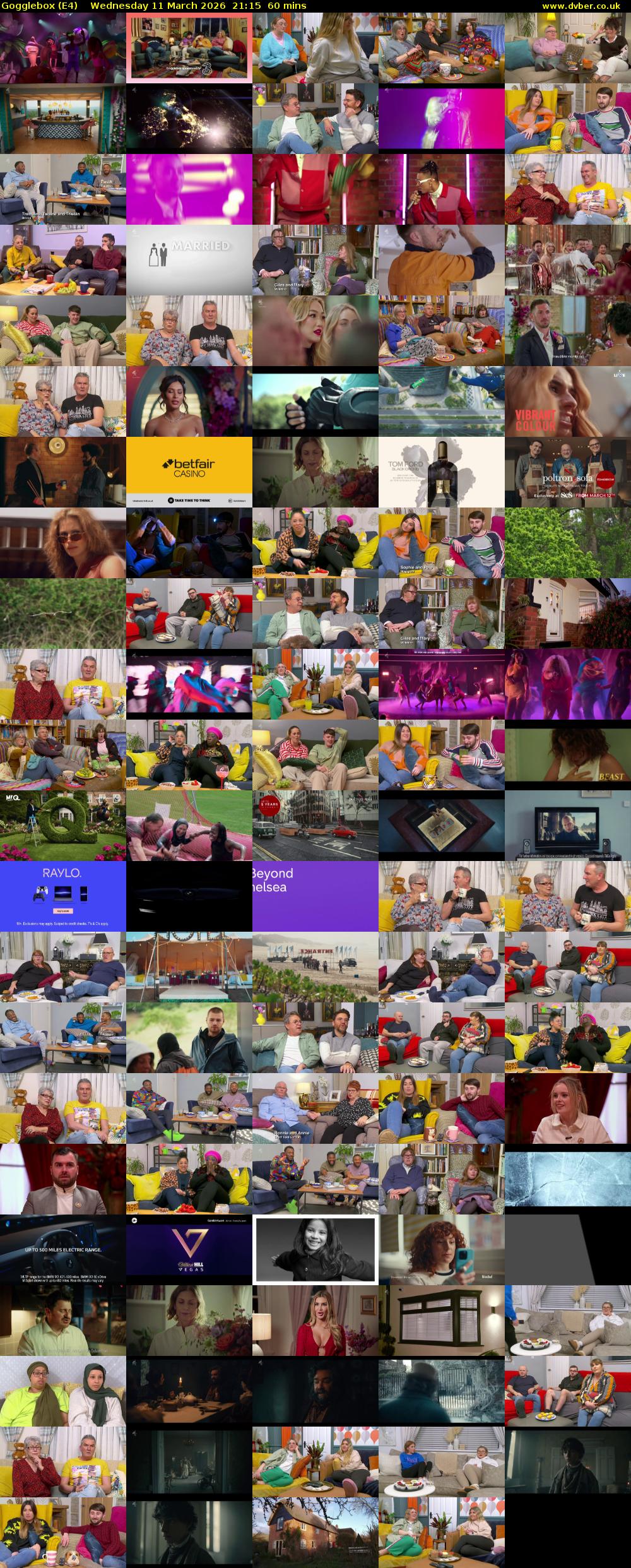 Gogglebox (E4) Wednesday 11 March 2026 21:15 - 22:15