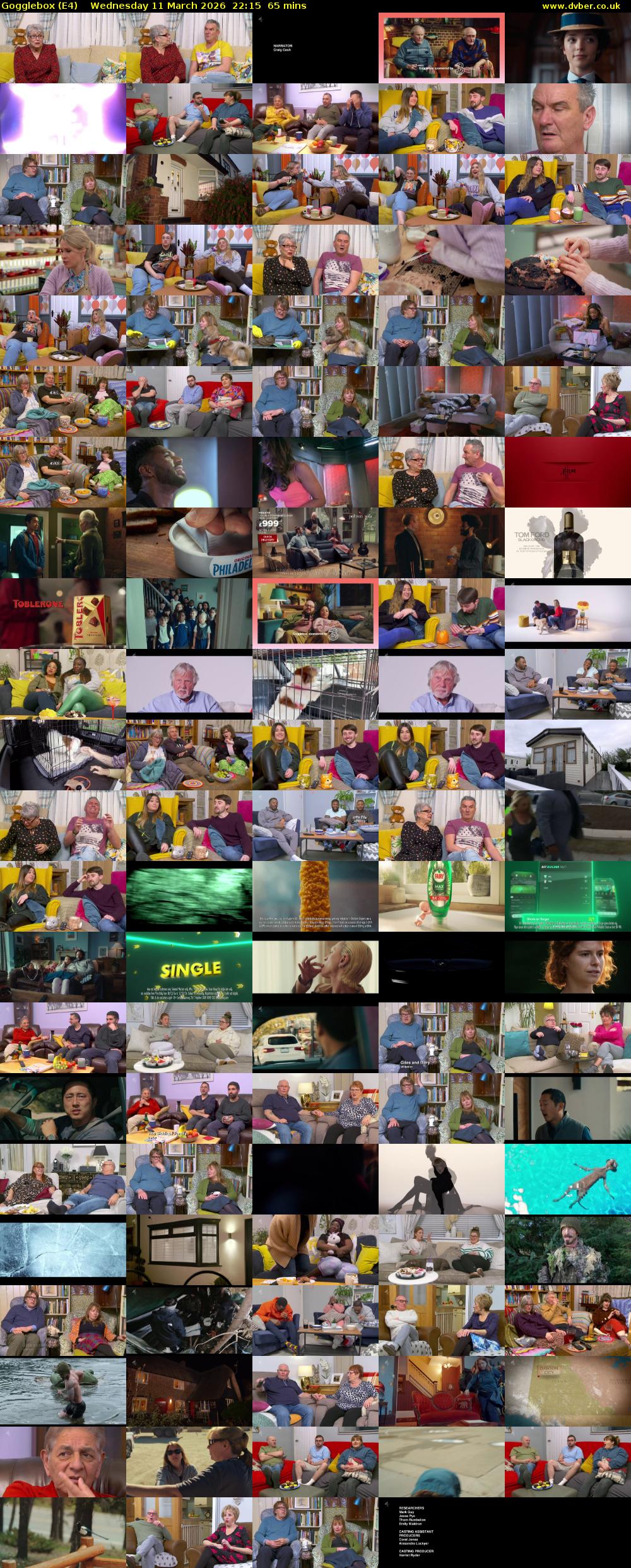 Gogglebox (E4) Wednesday 11 March 2026 22:15 - 23:20