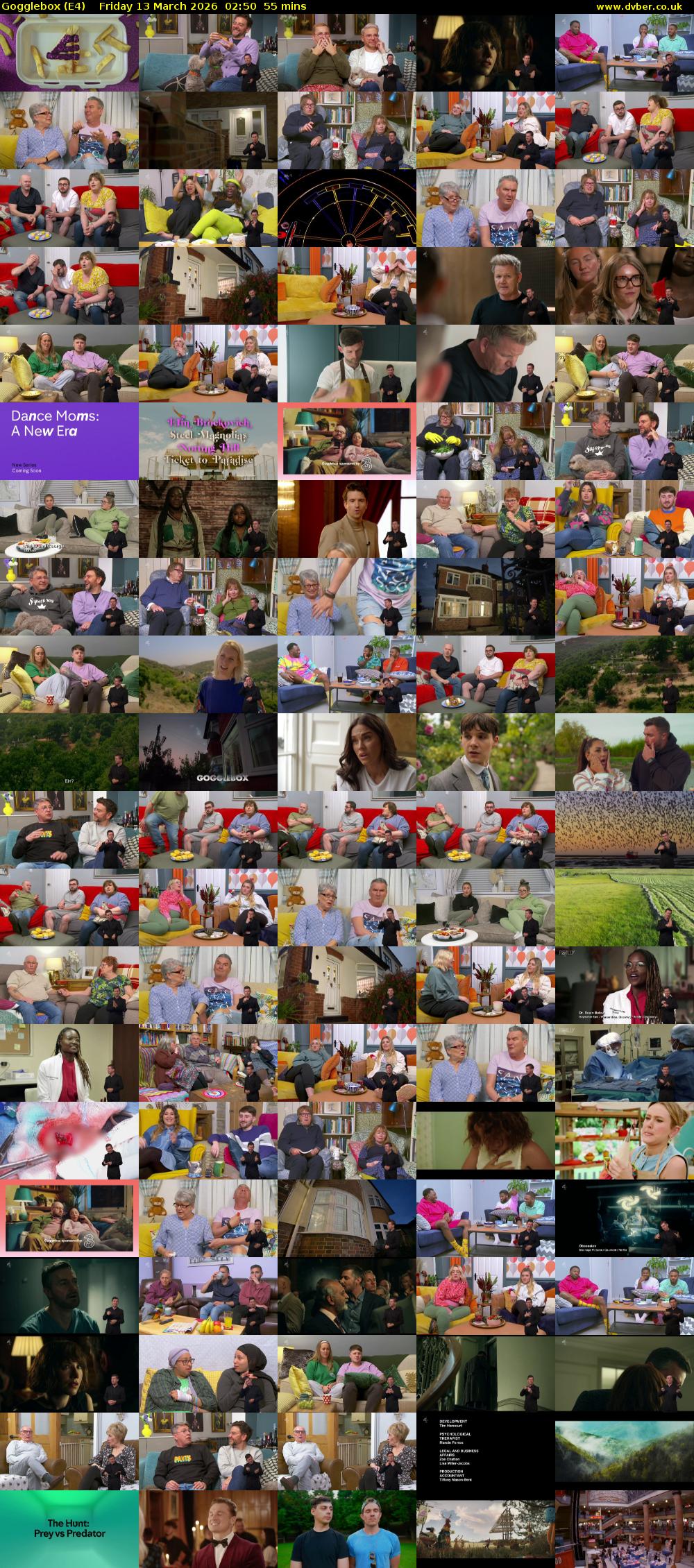 Gogglebox (E4) Friday 13 March 2026 02:50 - 03:45