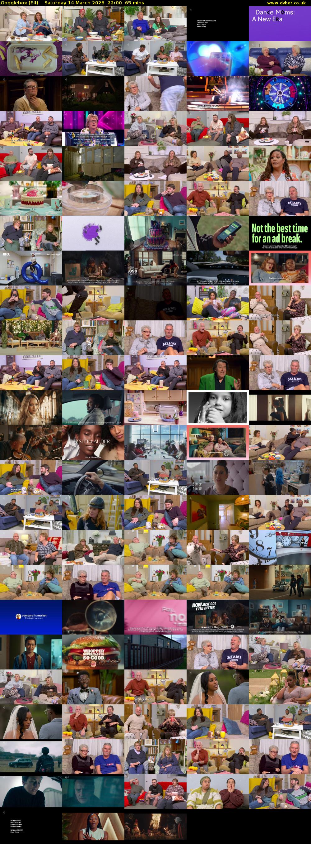 Gogglebox (E4) Saturday 14 March 2026 22:00 - 23:05