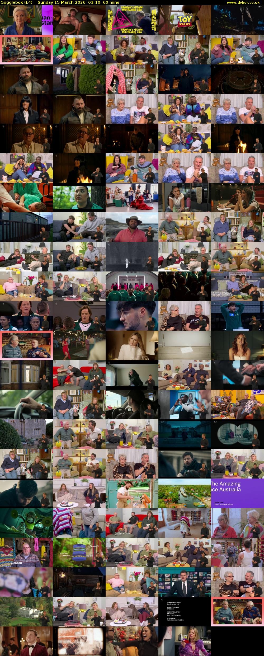 Gogglebox (E4) Sunday 15 March 2026 03:10 - 04:10