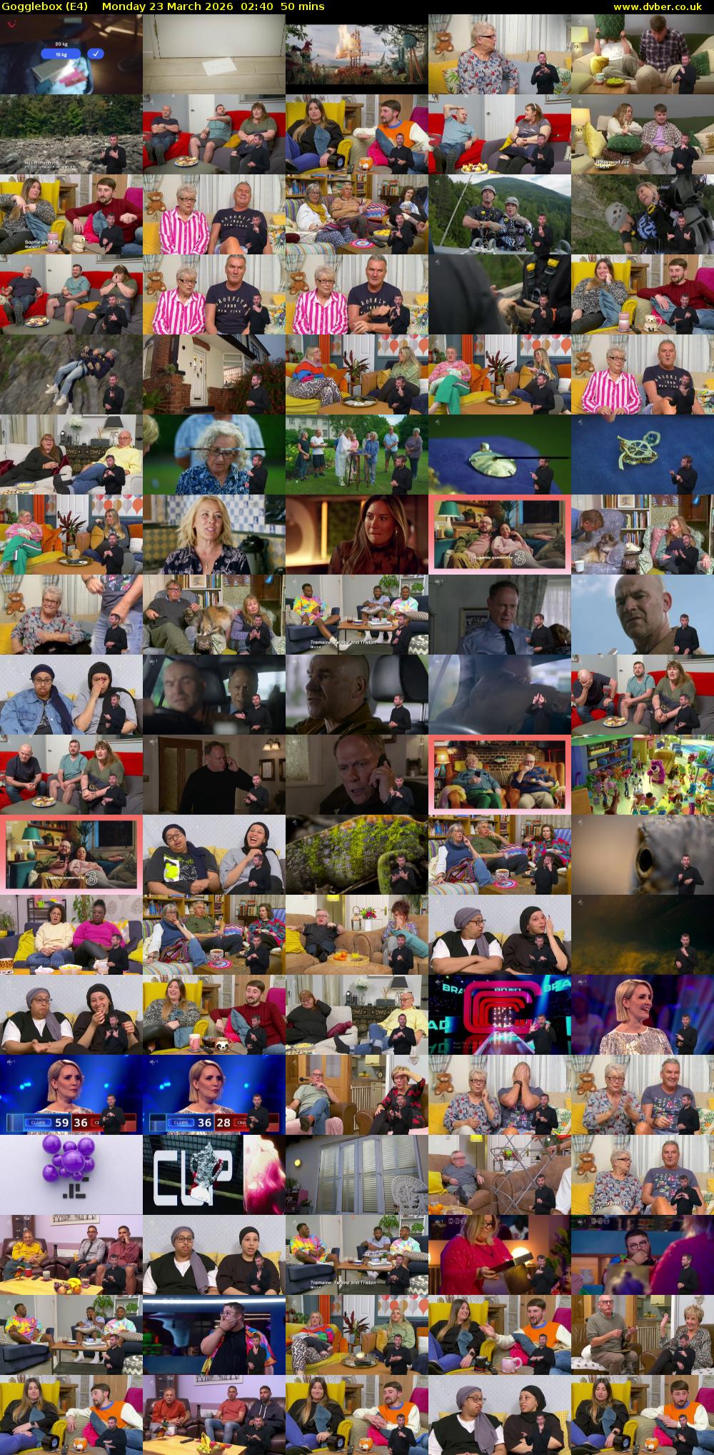 Gogglebox (E4) Monday 23 March 2026 02:40 - 03:30