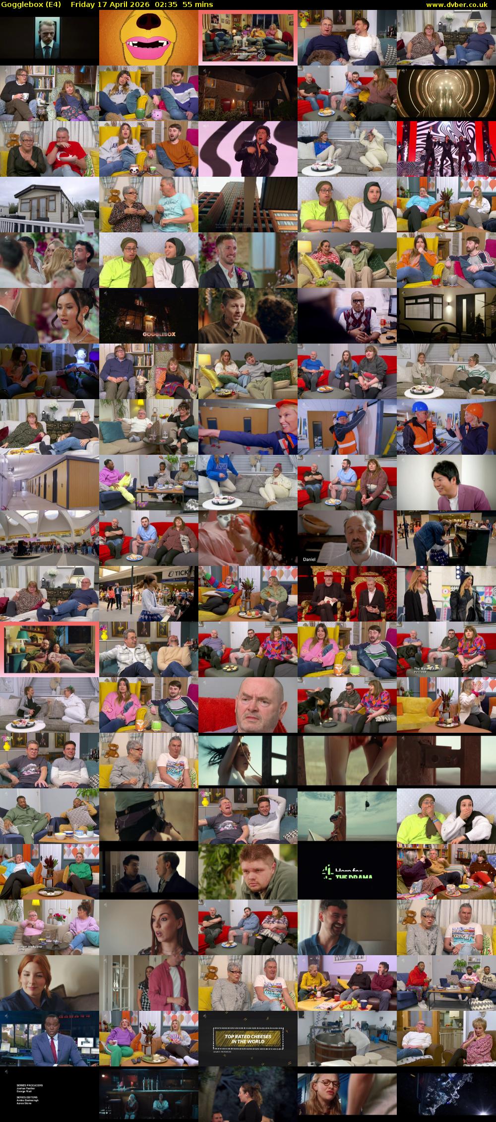 Gogglebox (E4) Friday 17 April 2026 02:35 - 03:30
