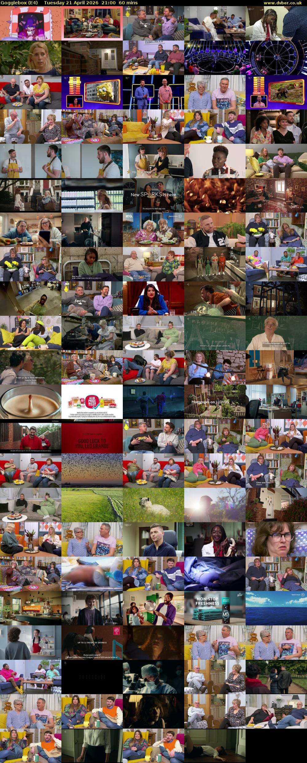 Gogglebox (E4) Tuesday 21 April 2026 21:00 - 22:00