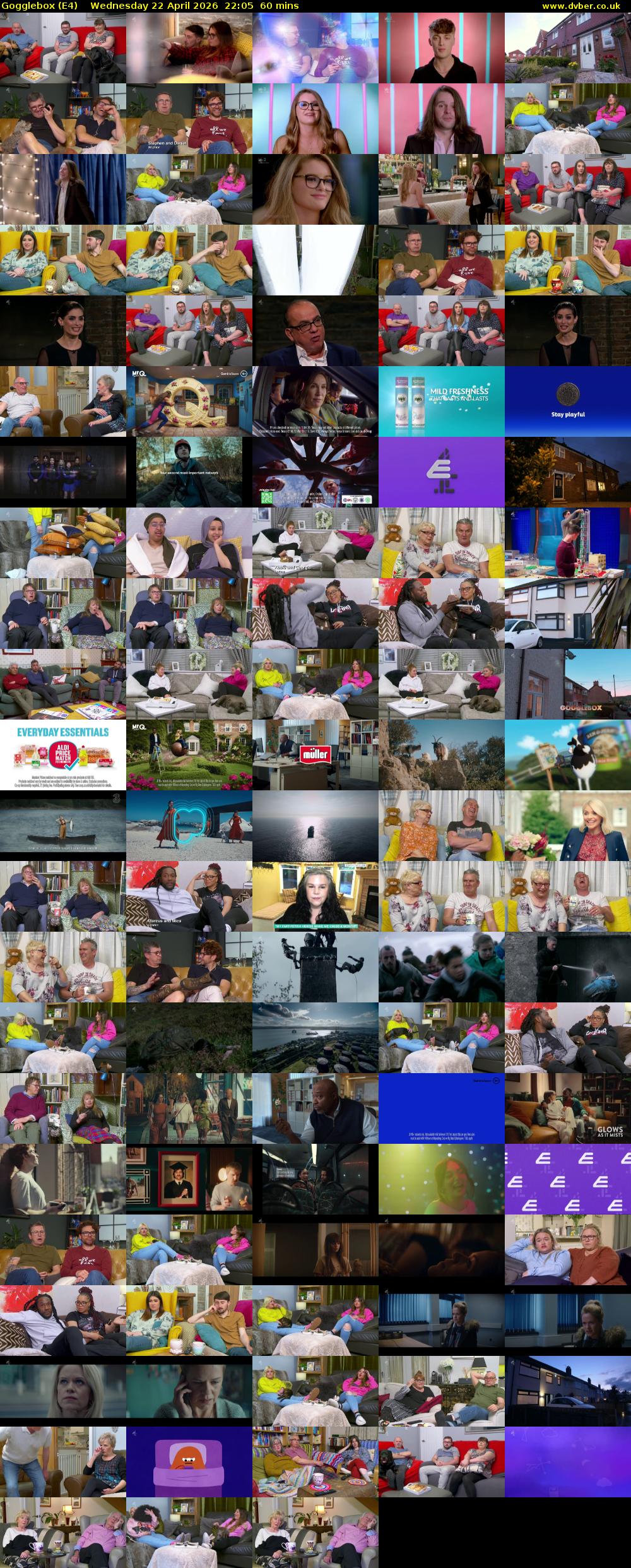 Gogglebox (E4) Wednesday 22 April 2026 22:05 - 23:05