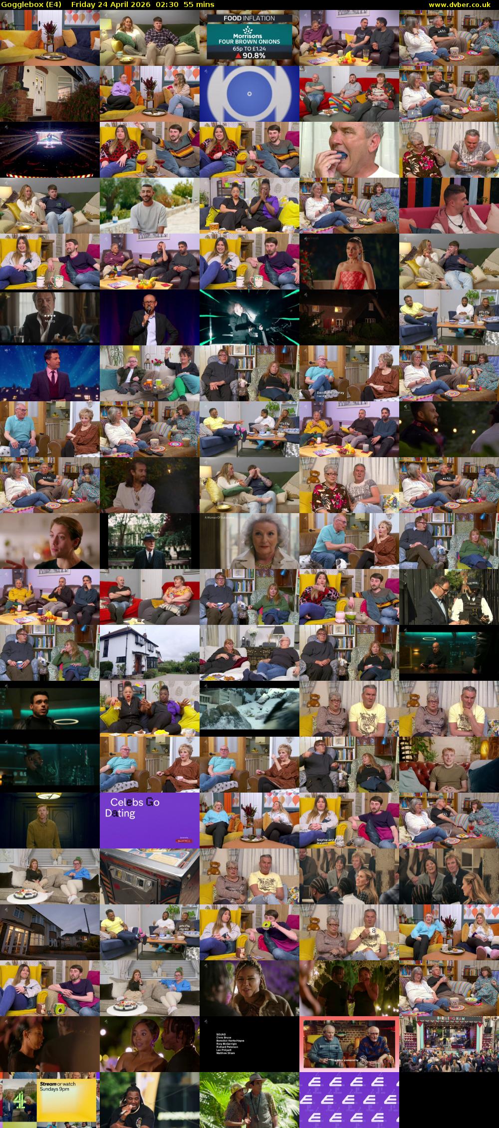 Gogglebox (E4) Friday 24 April 2026 02:30 - 03:25