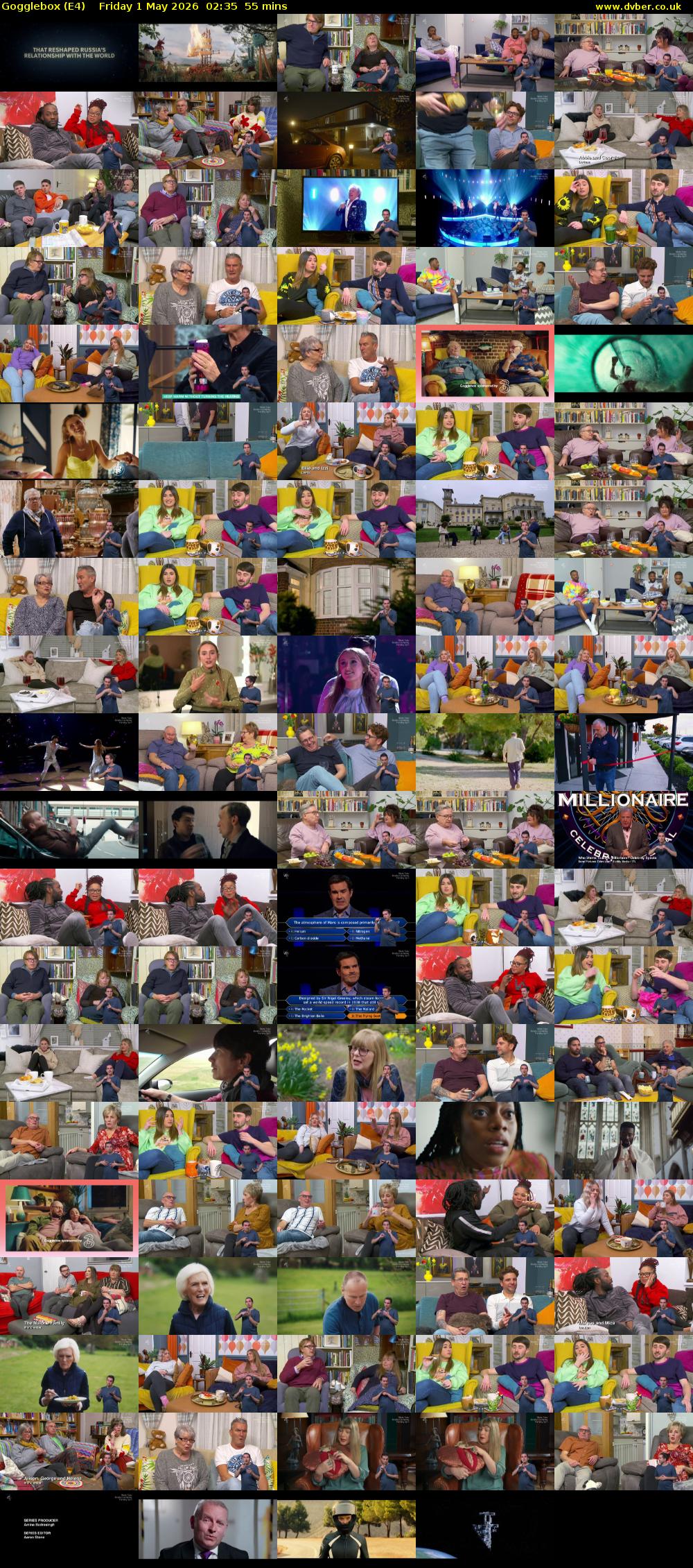 Gogglebox (E4) Friday 1 May 2026 02:35 - 03:30