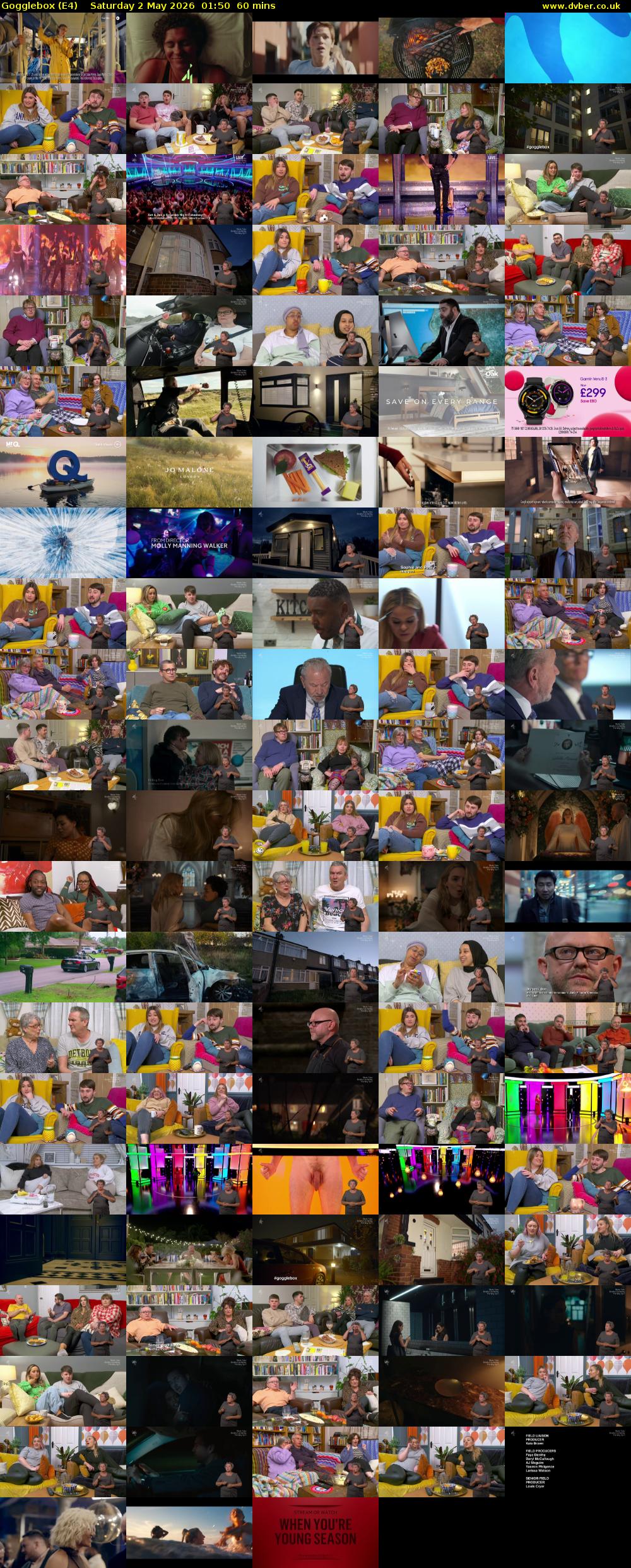 Gogglebox (E4) Saturday 2 May 2026 01:50 - 02:50