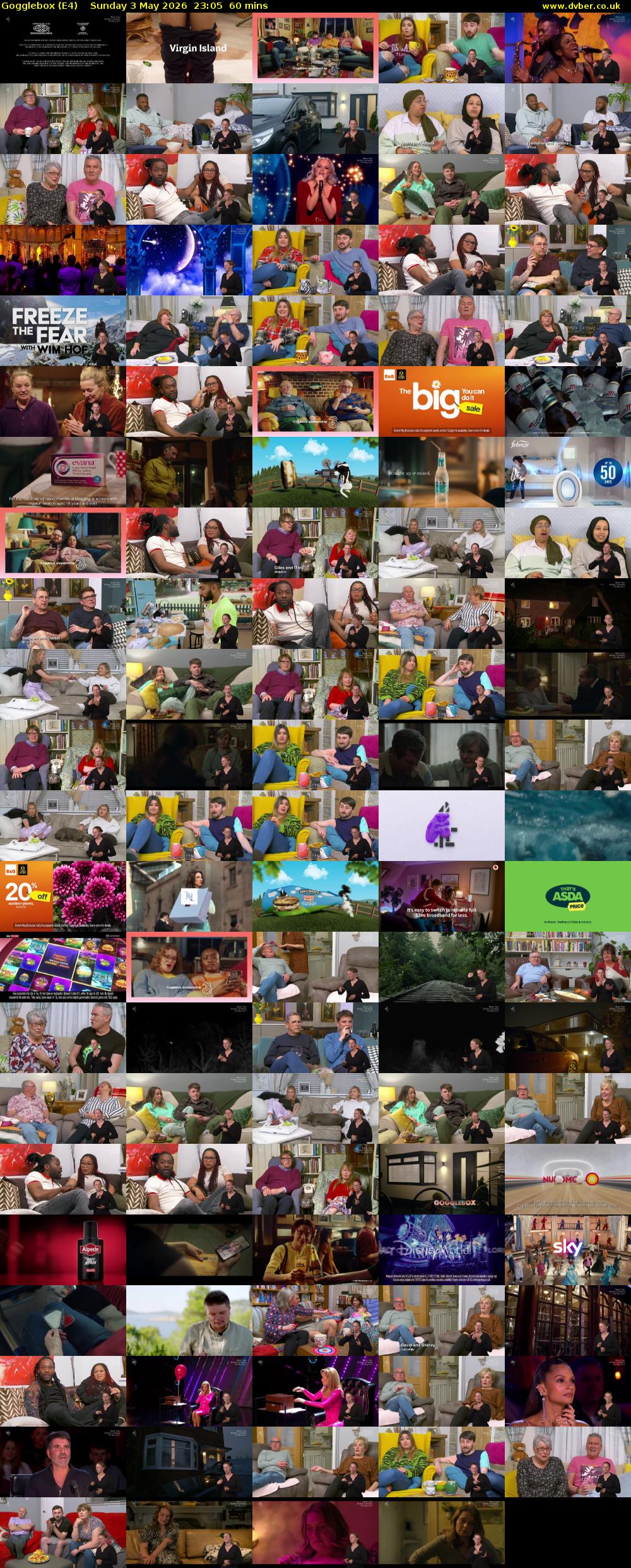 Gogglebox (E4) Sunday 3 May 2026 23:05 - 00:05