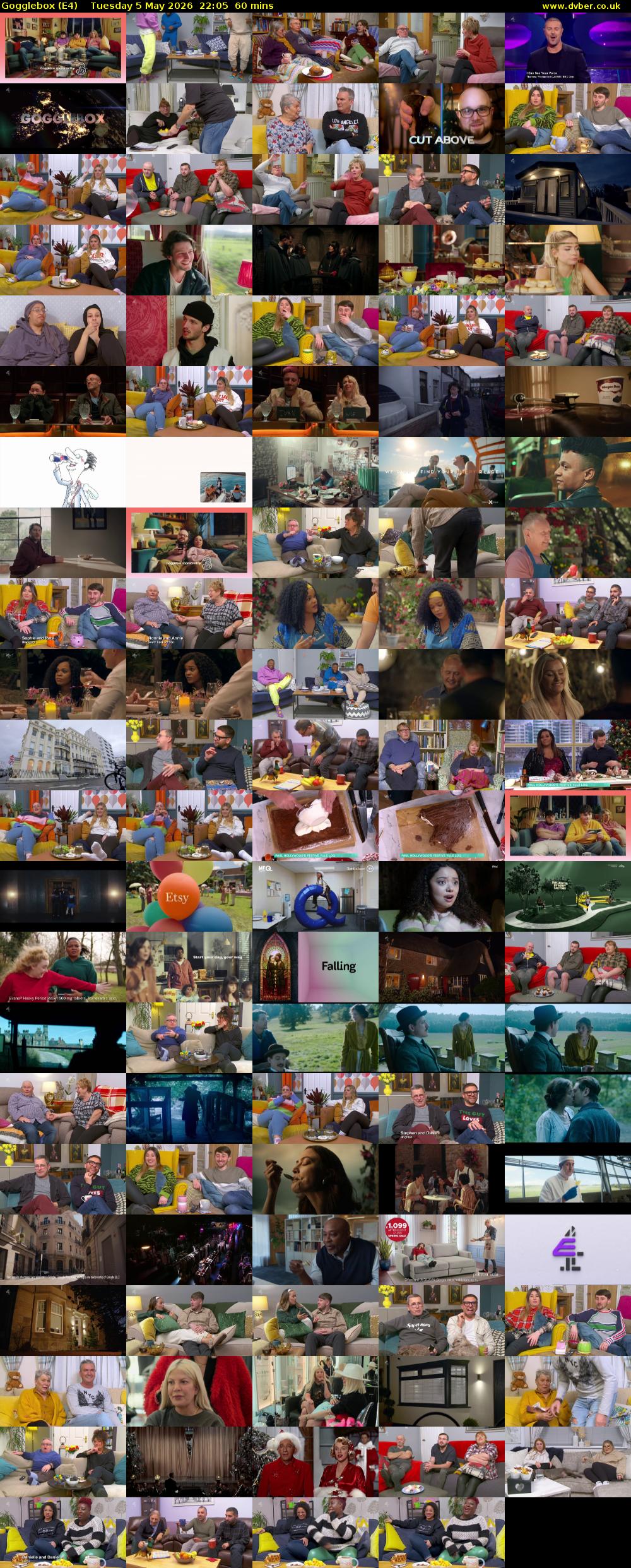 Gogglebox (E4) Tuesday 5 May 2026 22:05 - 23:05