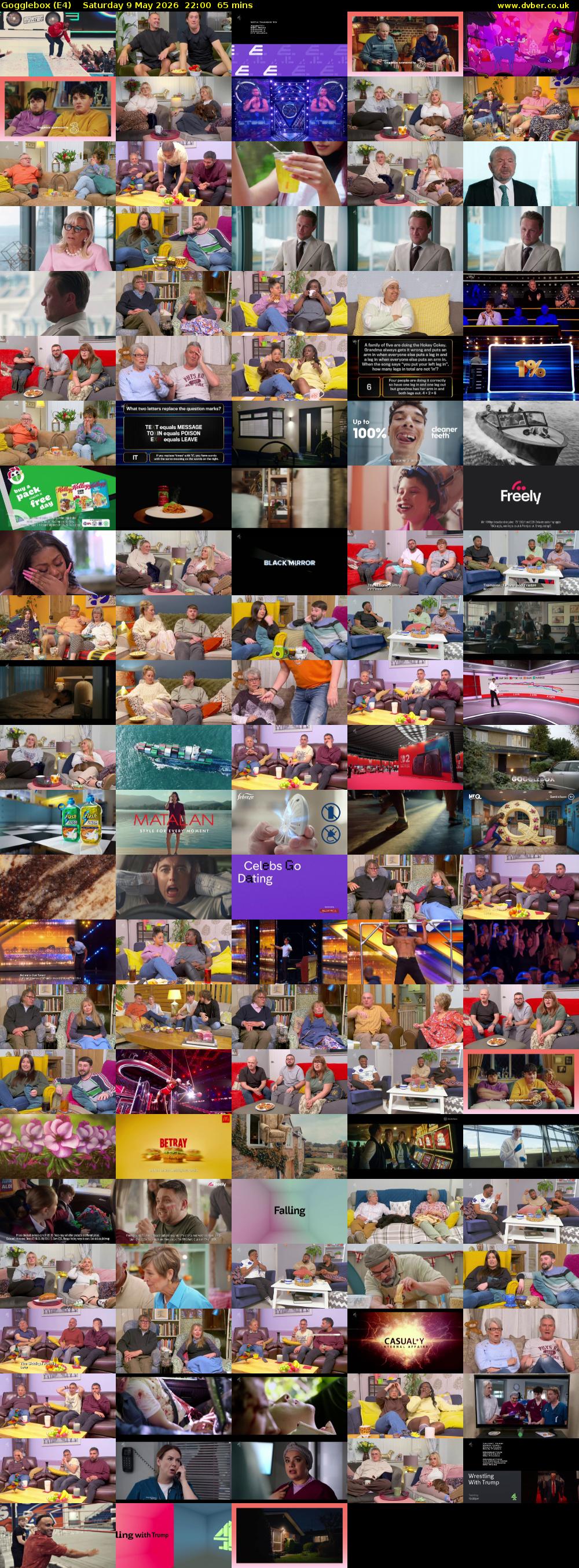 Gogglebox (E4) Saturday 9 May 2026 22:00 - 23:05