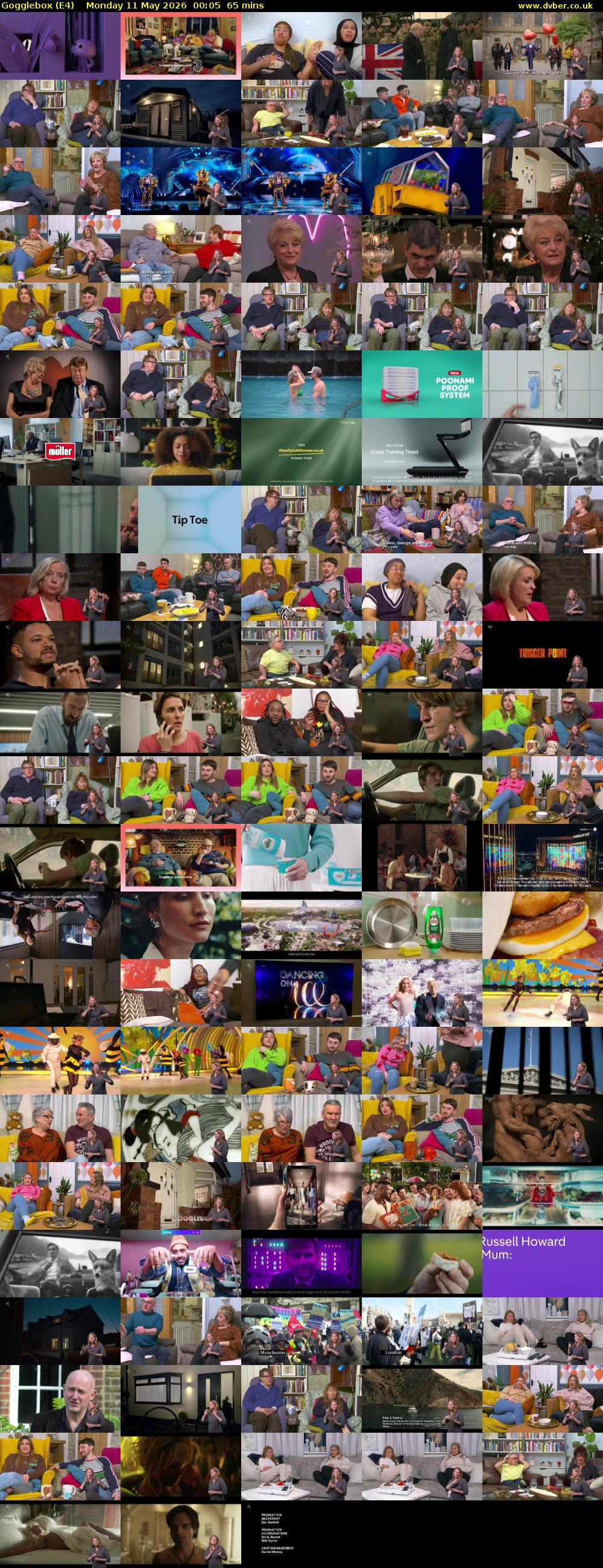 Gogglebox (E4) Monday 11 May 2026 00:05 - 01:10