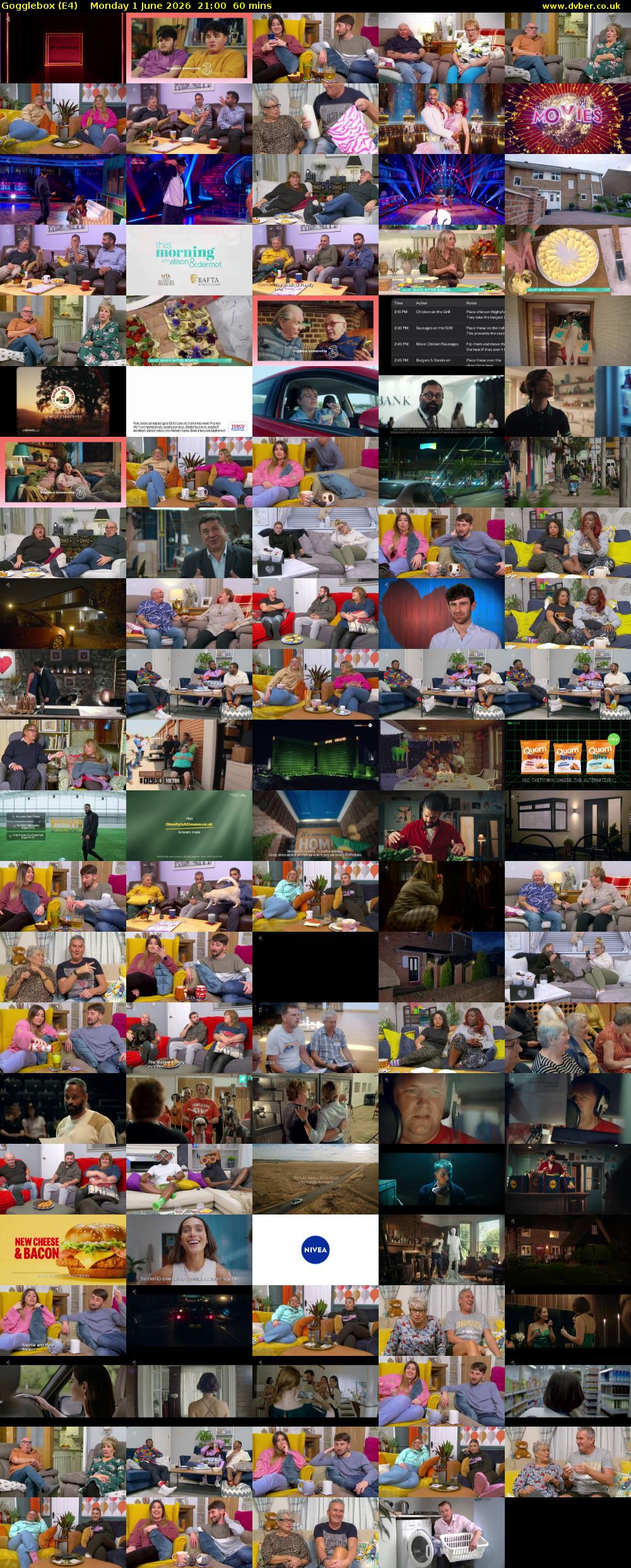 Gogglebox (E4) Monday 1 June 2026 21:00 - 22:00