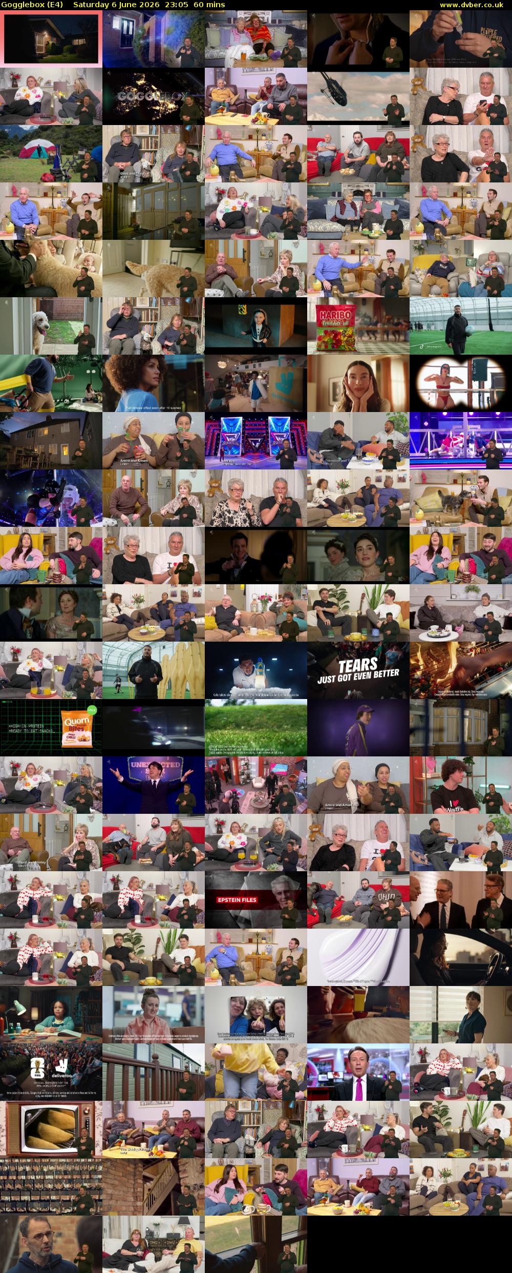 Gogglebox (E4) Saturday 6 June 2026 23:05 - 00:05