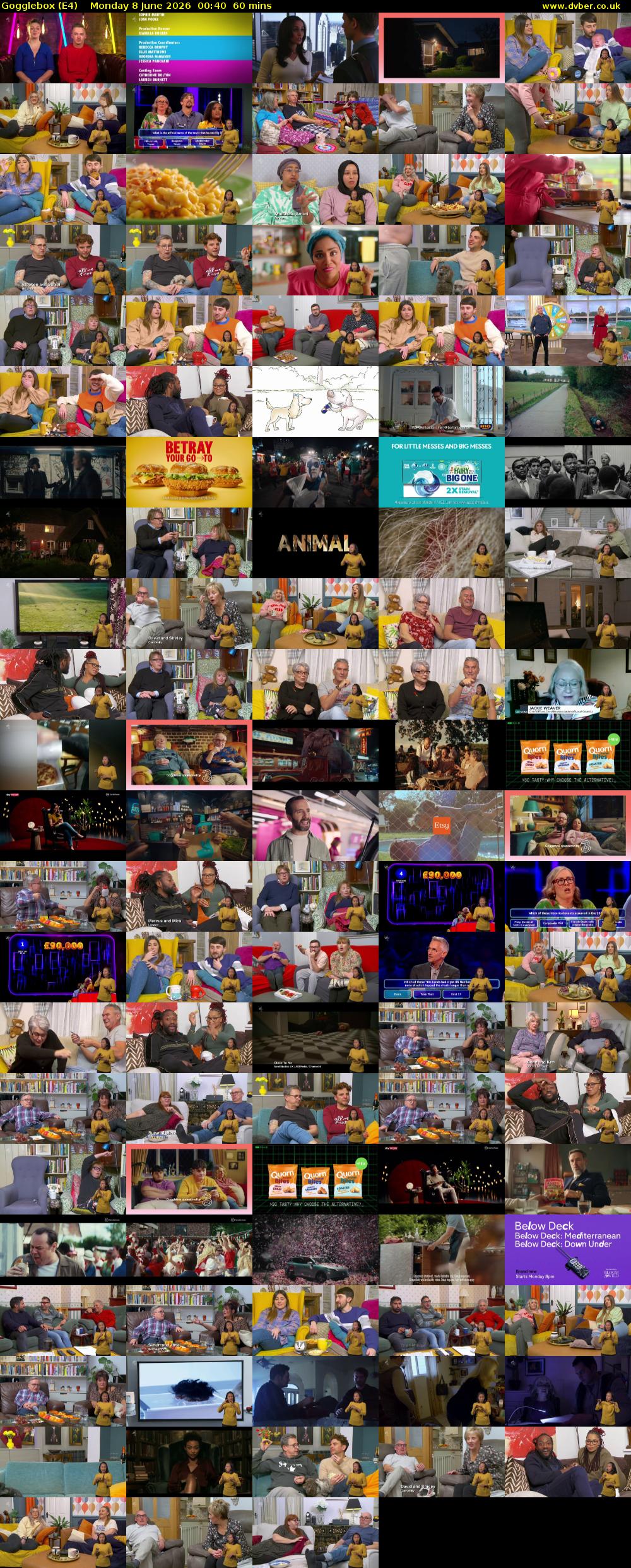 Gogglebox (E4) Monday 8 June 2026 00:40 - 01:40