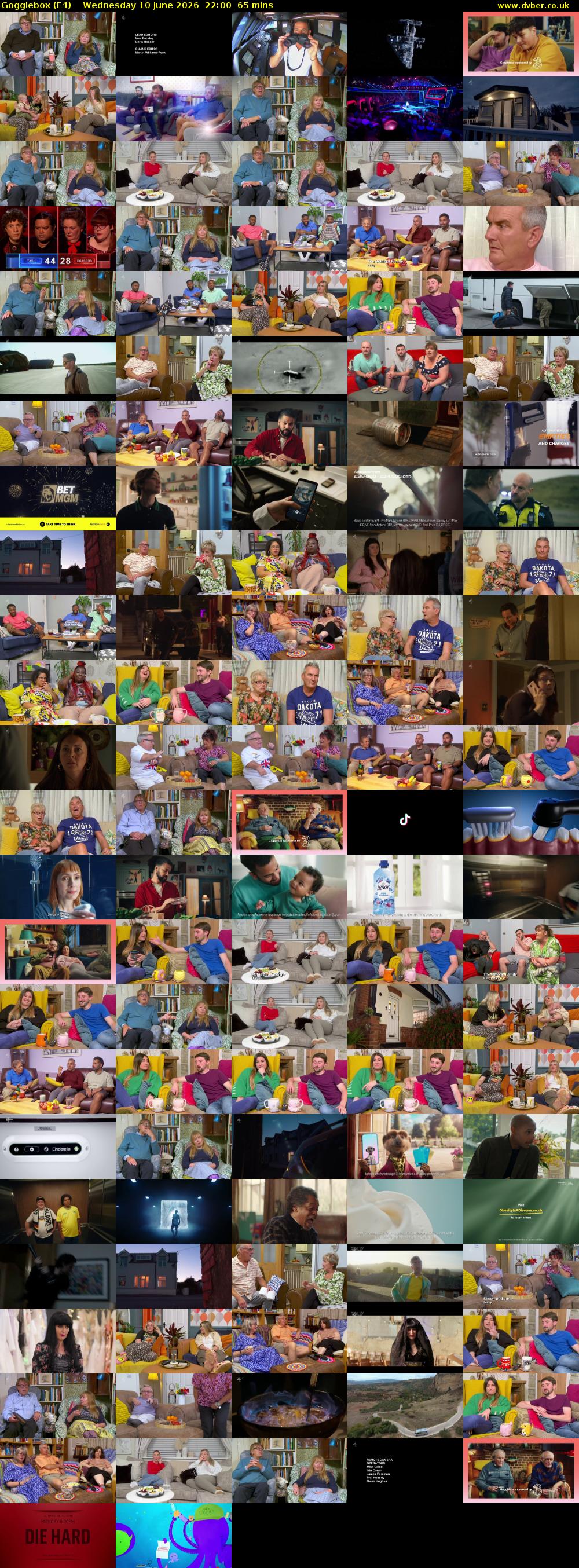 Gogglebox (E4) Wednesday 10 June 2026 22:00 - 23:05