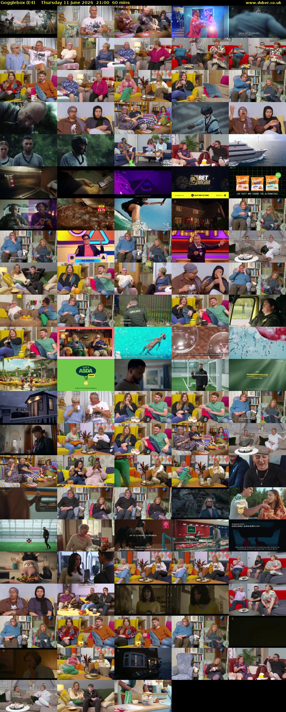 Gogglebox (E4) Thursday 11 June 2026 21:00 - 22:00